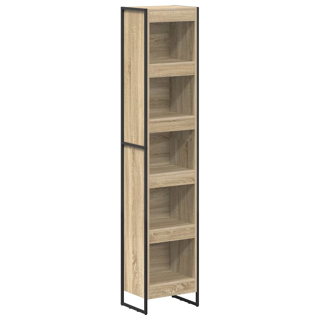 Boekenkast Sonoma 80 x 30 x 155 cm Bewerkt hout is nu te koop bij PeponiXL, paradijselijk wonen!