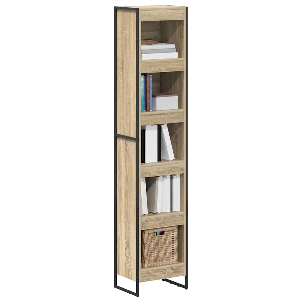 Boekenkast Sonoma 80 x 30 x 155 cm Bewerkt hout is nu te koop bij PeponiXL, paradijselijk wonen!