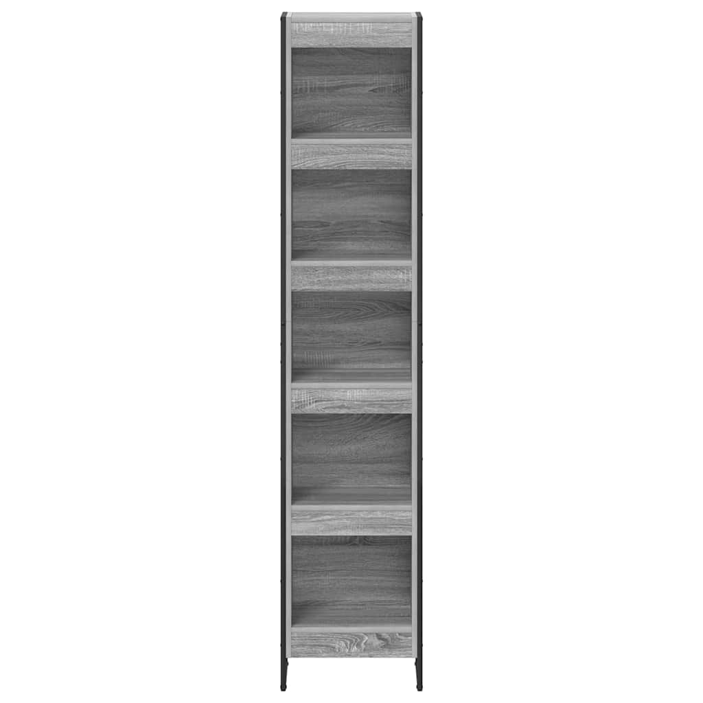 Boekenkast Grijs Sonoma 80 x 30 x 155 cm Bewerkt hout is nu te koop bij PeponiXL, paradijselijk wonen!