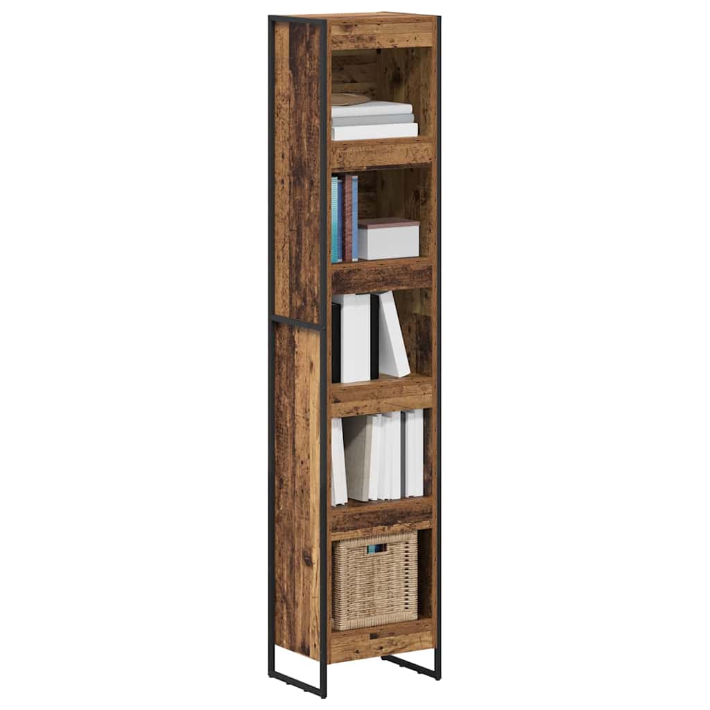 Boekenkast Oud Hout 80 x 30 x 155 cm Bewerkt hout is nu te koop bij PeponiXL, paradijselijk wonen!