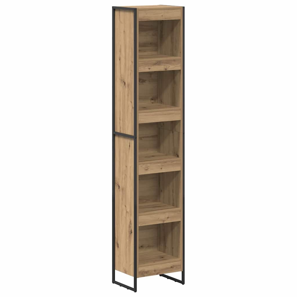 Boekenkast Ambachtelijk eiken 80 x 30 x 155 cm Bewerkt hout is nu te koop bij PeponiXL, paradijselijk wonen!