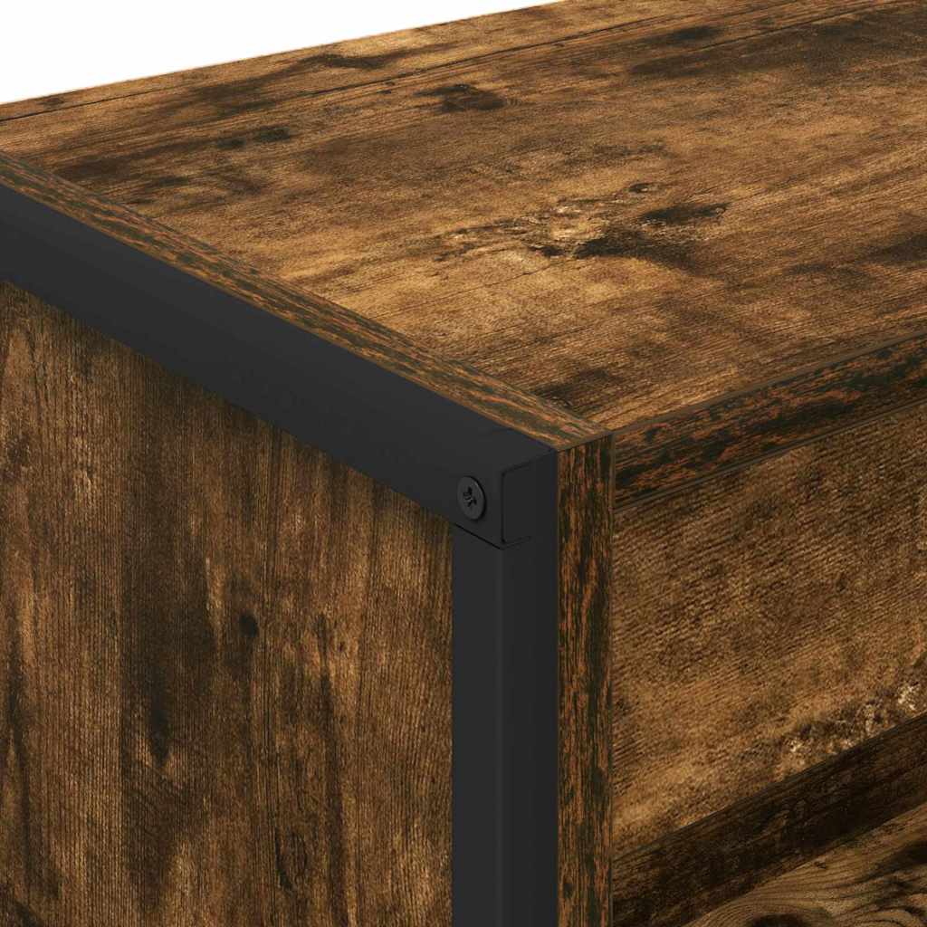 Boekenkast Rook Eik 80 x 30 x 155 cm Bewerkt hout is nu te koop bij PeponiXL, paradijselijk wonen!