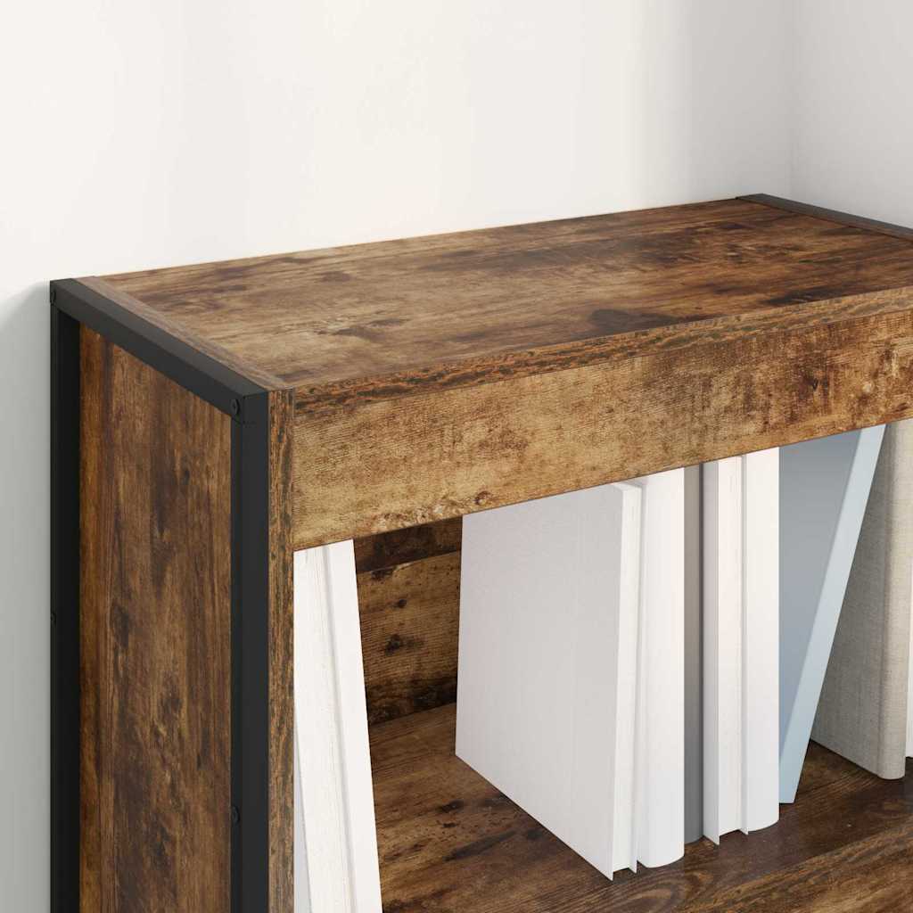 Boekenkast Rook Eik 80 x 30 x 155 cm Bewerkt hout is nu te koop bij PeponiXL, paradijselijk wonen!