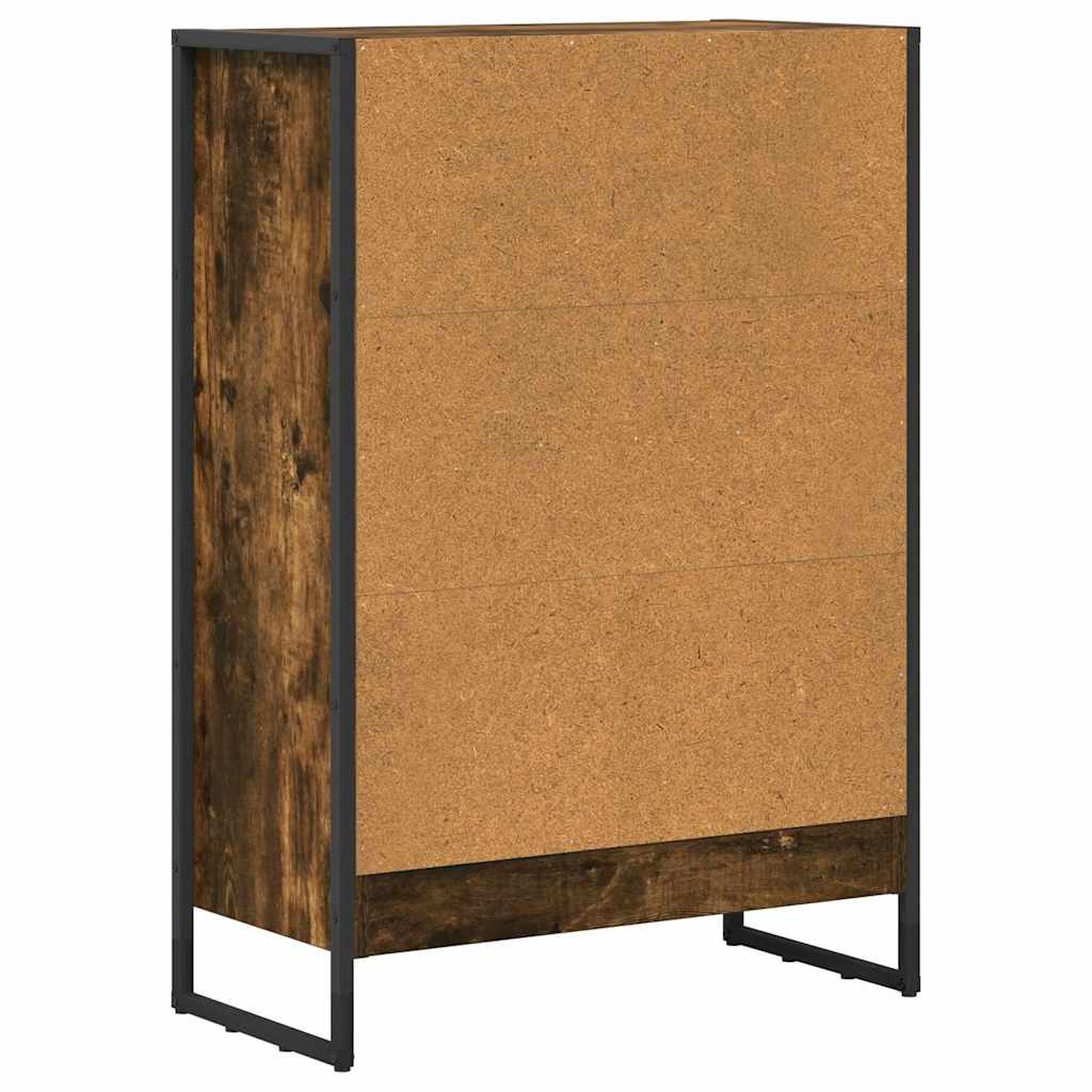 Boekenkast Rook Eik 80 x 30 x 155 cm Bewerkt hout is nu te koop bij PeponiXL, paradijselijk wonen!