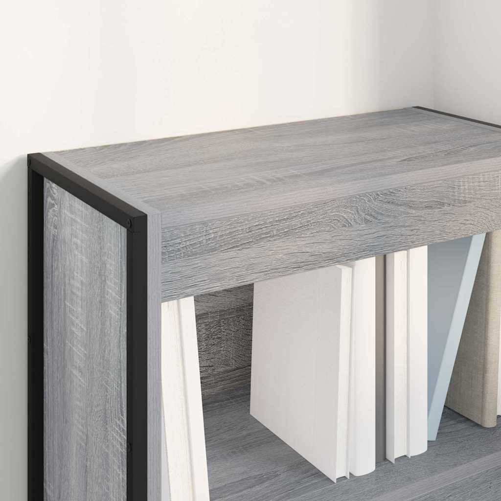 Boekenkast Grijs Sonoma 80 x 30 x 155 cm Bewerkt hout is nu te koop bij PeponiXL, paradijselijk wonen!