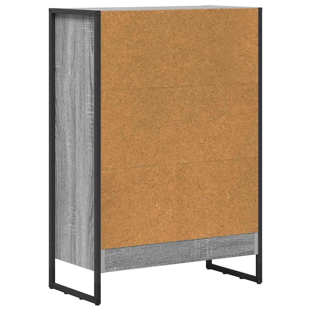 Boekenkast Grijs Sonoma 80 x 30 x 155 cm Bewerkt hout is nu te koop bij PeponiXL, paradijselijk wonen!