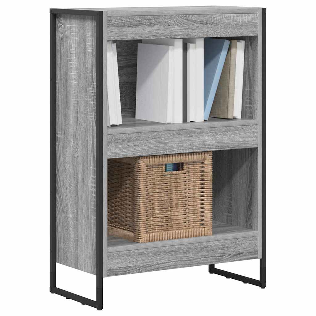 Boekenkast Grijs Sonoma 80 x 30 x 155 cm Bewerkt hout is nu te koop bij PeponiXL, paradijselijk wonen!