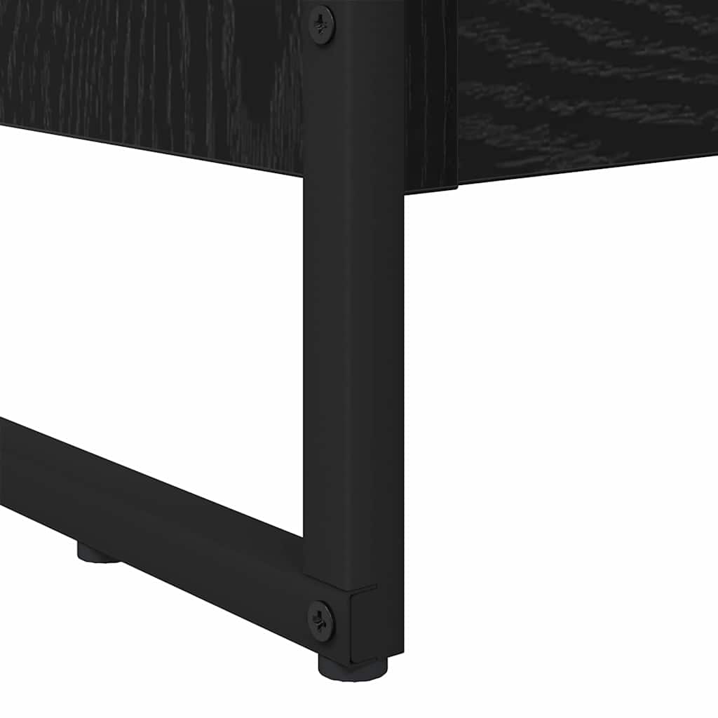 Boekenkast Zwart Eiken 80 x 30 x 155 cm Bewerkt hout is nu te koop bij PeponiXL, paradijselijk wonen!