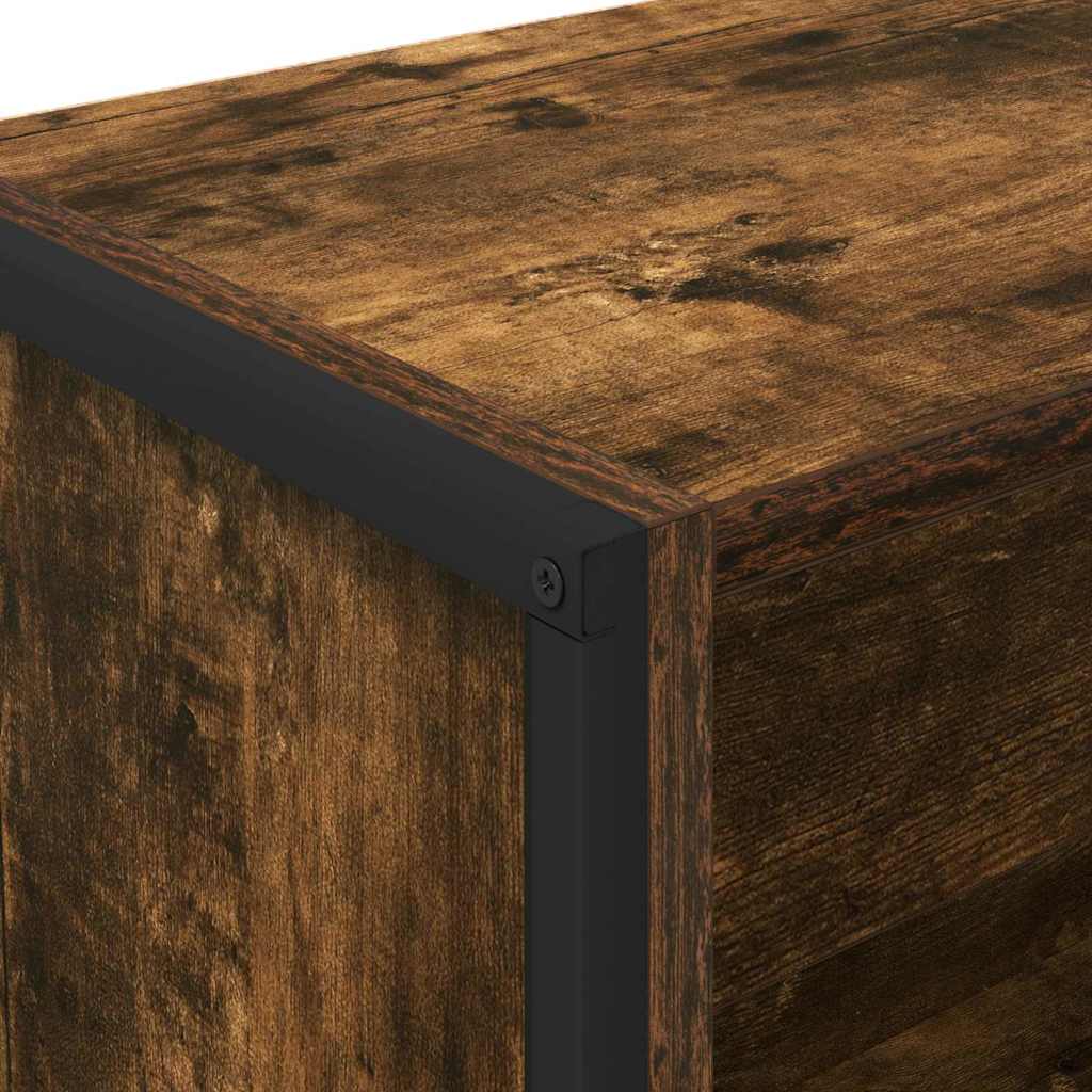 Boekenkast Rook Eik 80 x 30 x 155 cm Bewerkt hout is nu te koop bij PeponiXL, paradijselijk wonen!