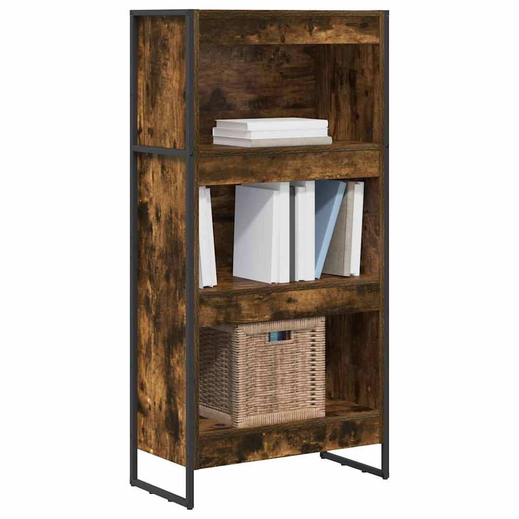 Boekenkast Rook Eik 80 x 30 x 155 cm Bewerkt hout is nu te koop bij PeponiXL, paradijselijk wonen!