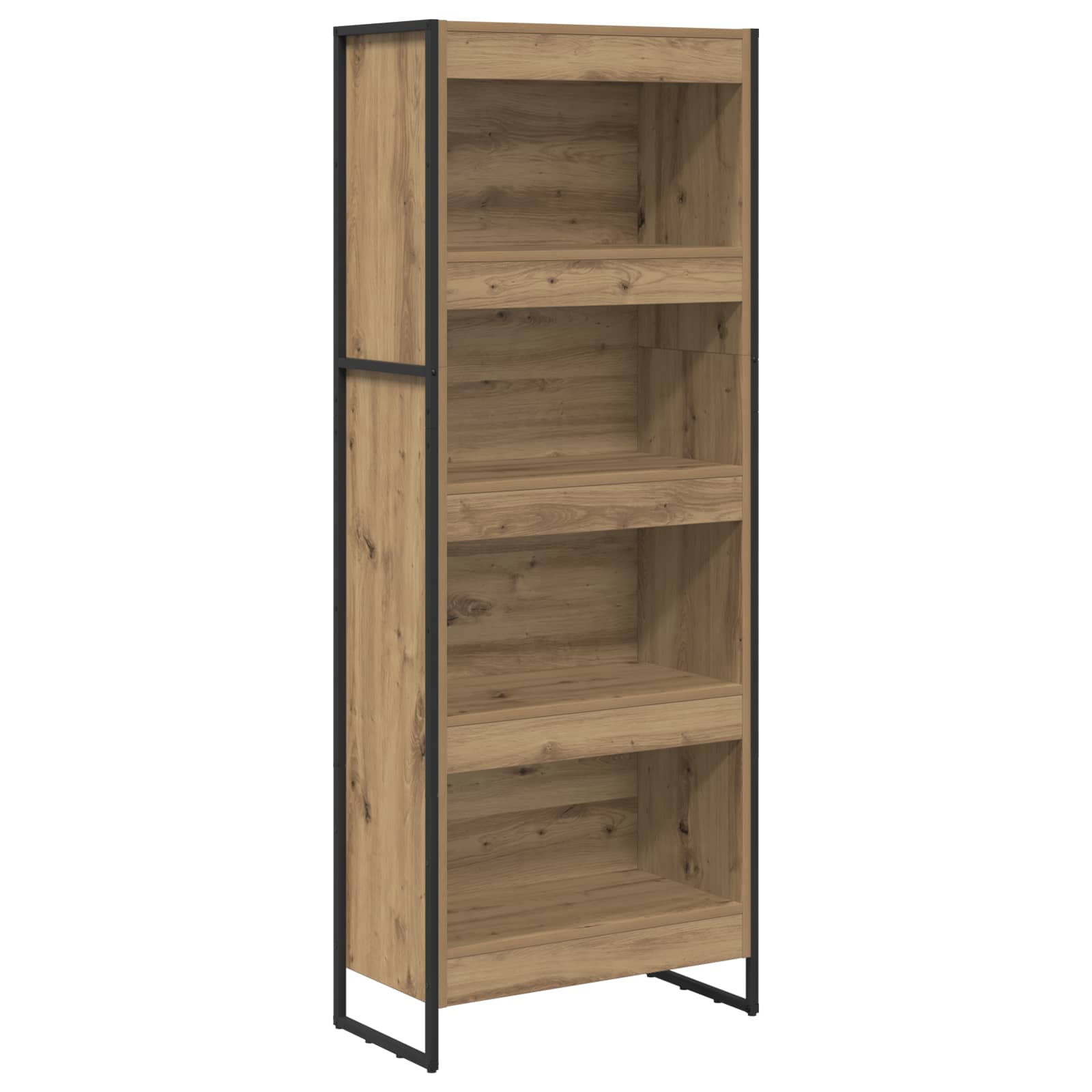 Boekenkast Ambachtelijk eiken 80 x 30 x 155 cm Bewerkt hout is nu te koop bij PeponiXL, paradijselijk wonen!