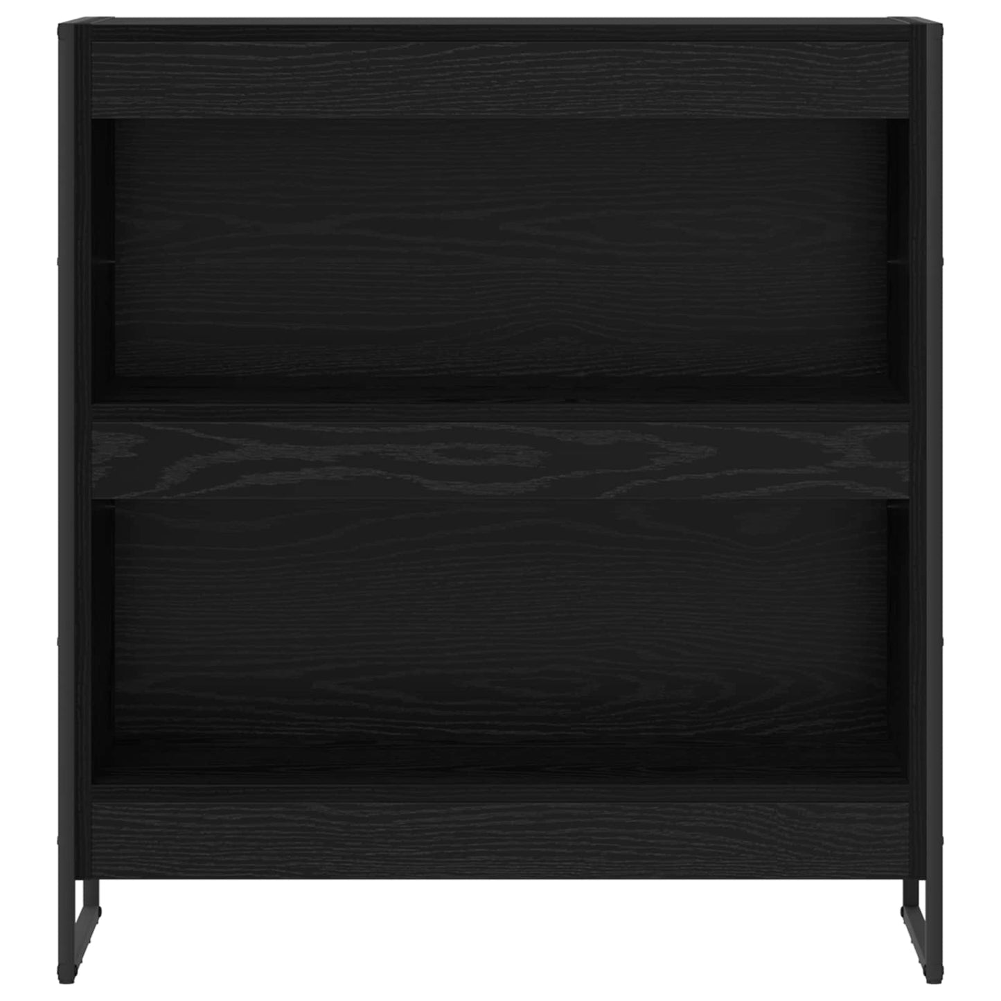 Boekenkast Zwart Eiken 80 x 30 x 155 cm Bewerkt hout is nu te koop bij PeponiXL, paradijselijk wonen!