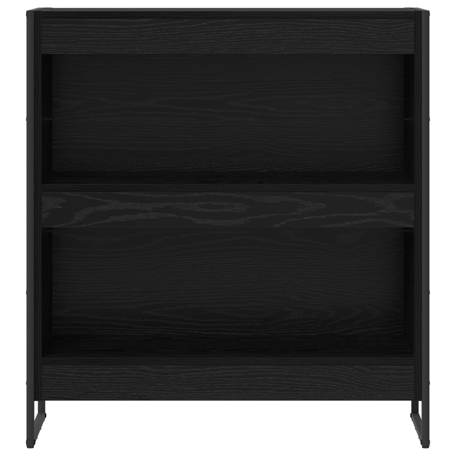 Boekenkast Zwart Eiken 80 x 30 x 155 cm Bewerkt hout is nu te koop bij PeponiXL, paradijselijk wonen!