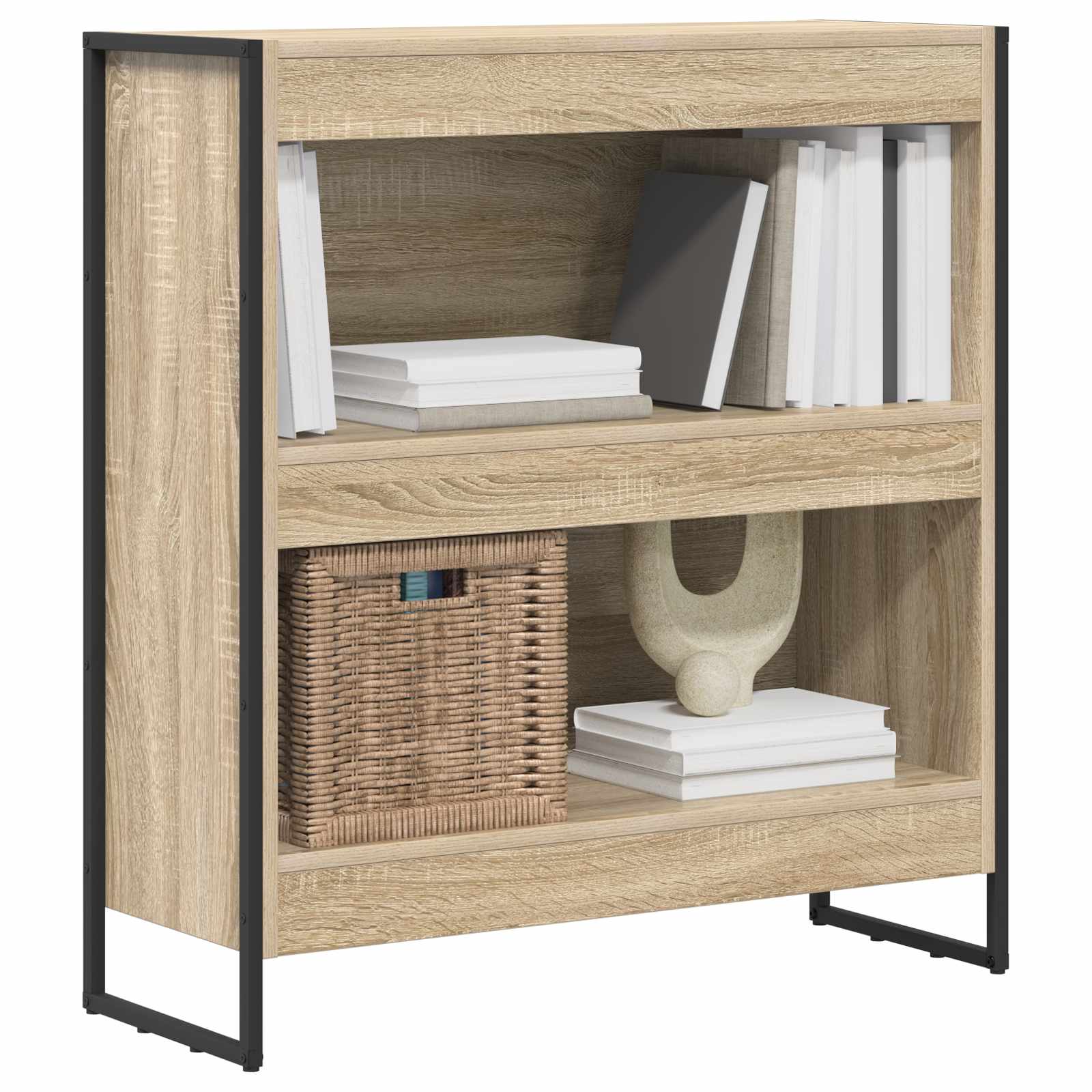 Boekenkast Sonoma 80 x 30 x 155 cm Bewerkt hout is nu te koop bij PeponiXL, paradijselijk wonen!