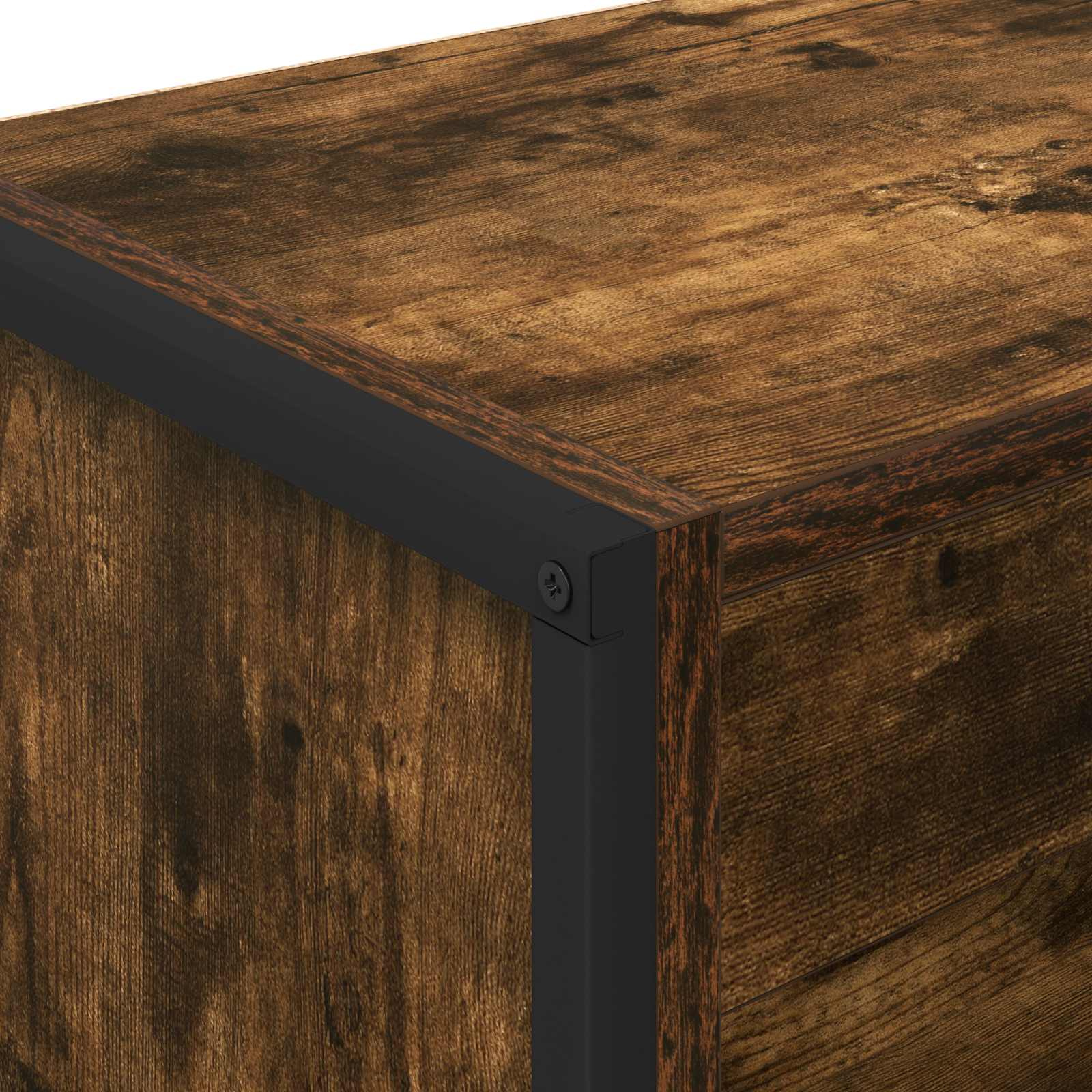 Boekenkast Rook Eik 80 x 30 x 155 cm Bewerkt hout is nu te koop bij PeponiXL, paradijselijk wonen!