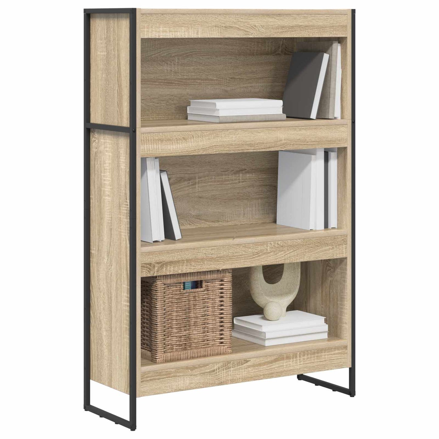 Boekenkast Sonoma 80 x 30 x 155 cm Bewerkt hout is nu te koop bij PeponiXL, paradijselijk wonen!