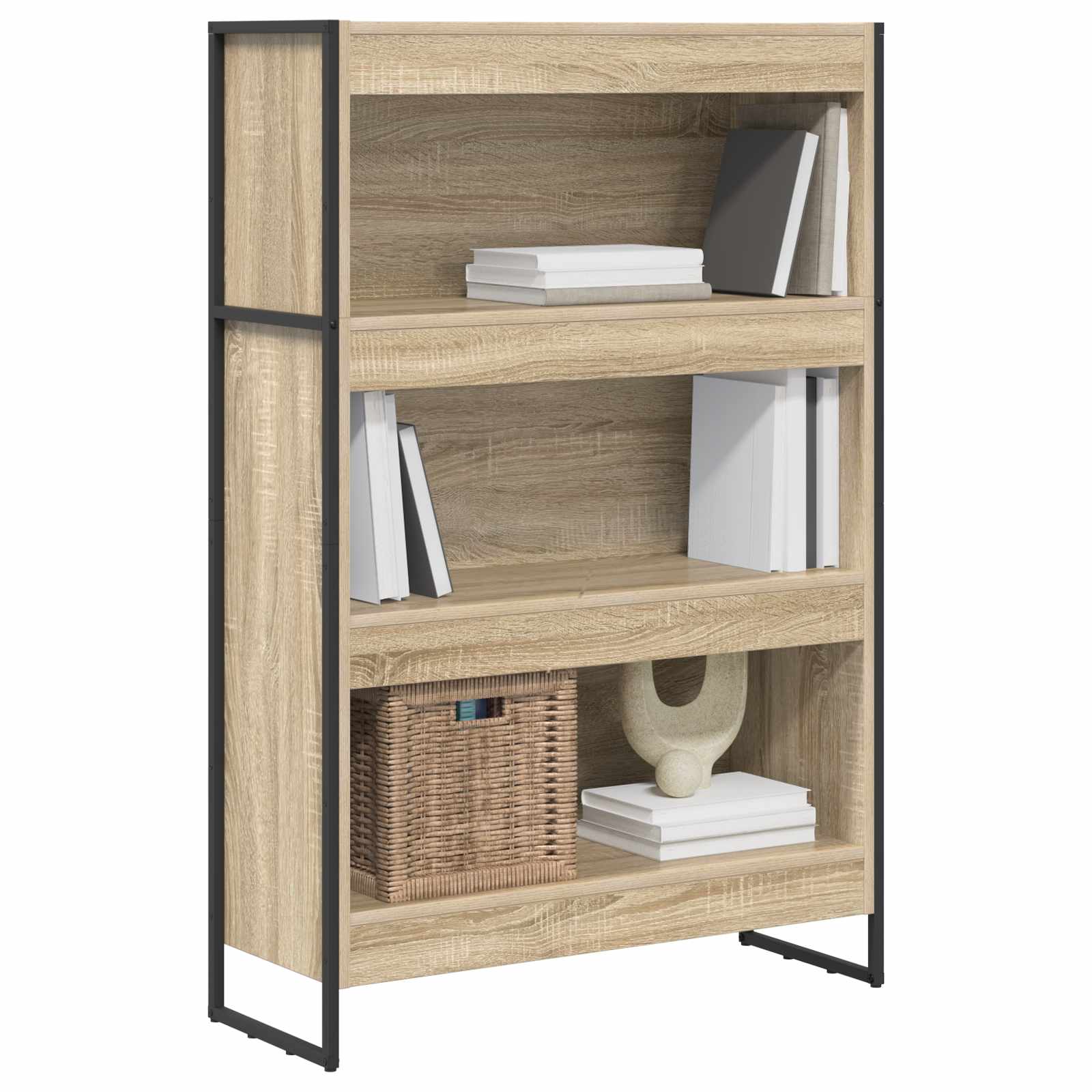 Boekenkast Sonoma 80 x 30 x 155 cm Bewerkt hout is nu te koop bij PeponiXL, paradijselijk wonen!