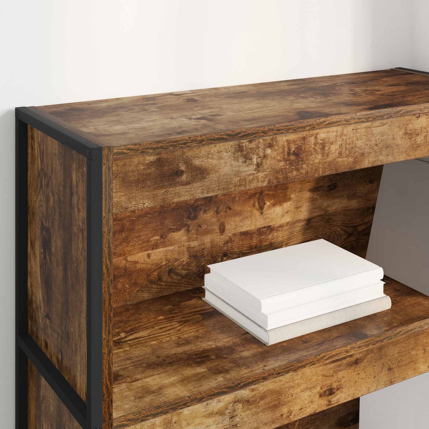 Boekenkast Rook Eik 80 x 30 x 155 cm Bewerkt hout is nu te koop bij PeponiXL, paradijselijk wonen!