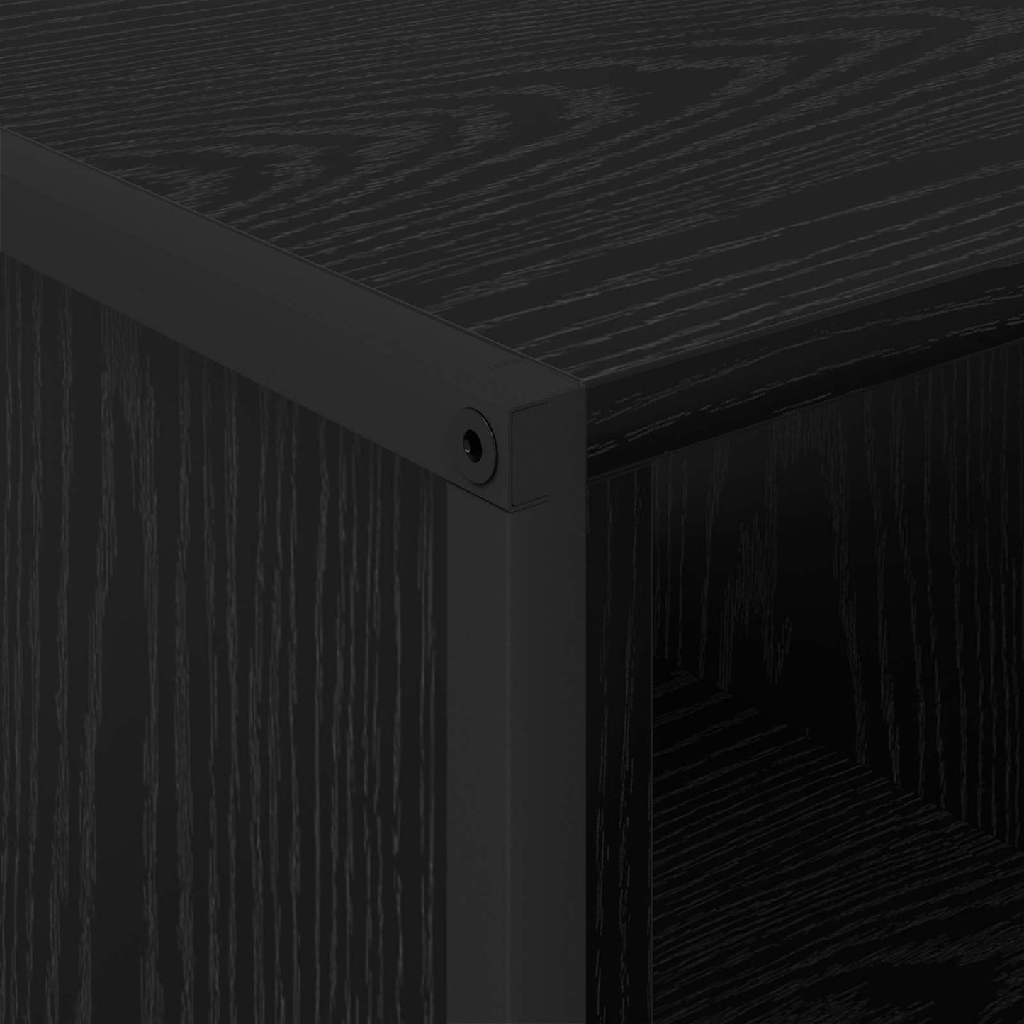 Salontafel Zwart Eiken 80 x 50 x 40 cm Bewerkt hout is nu te koop bij PeponiXL, paradijselijk wonen!