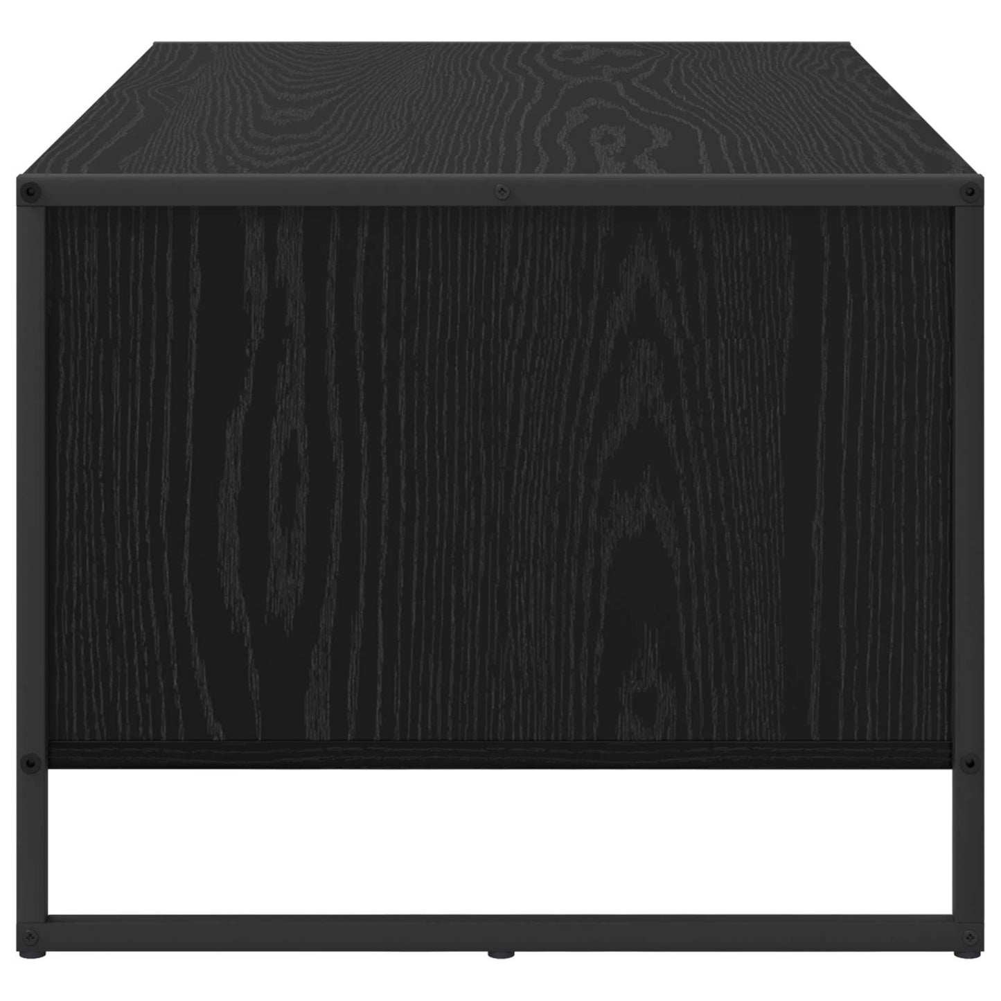 Salontafel Zwart Eiken 80 x 50 x 40 cm Bewerkt hout is nu te koop bij PeponiXL, paradijselijk wonen!