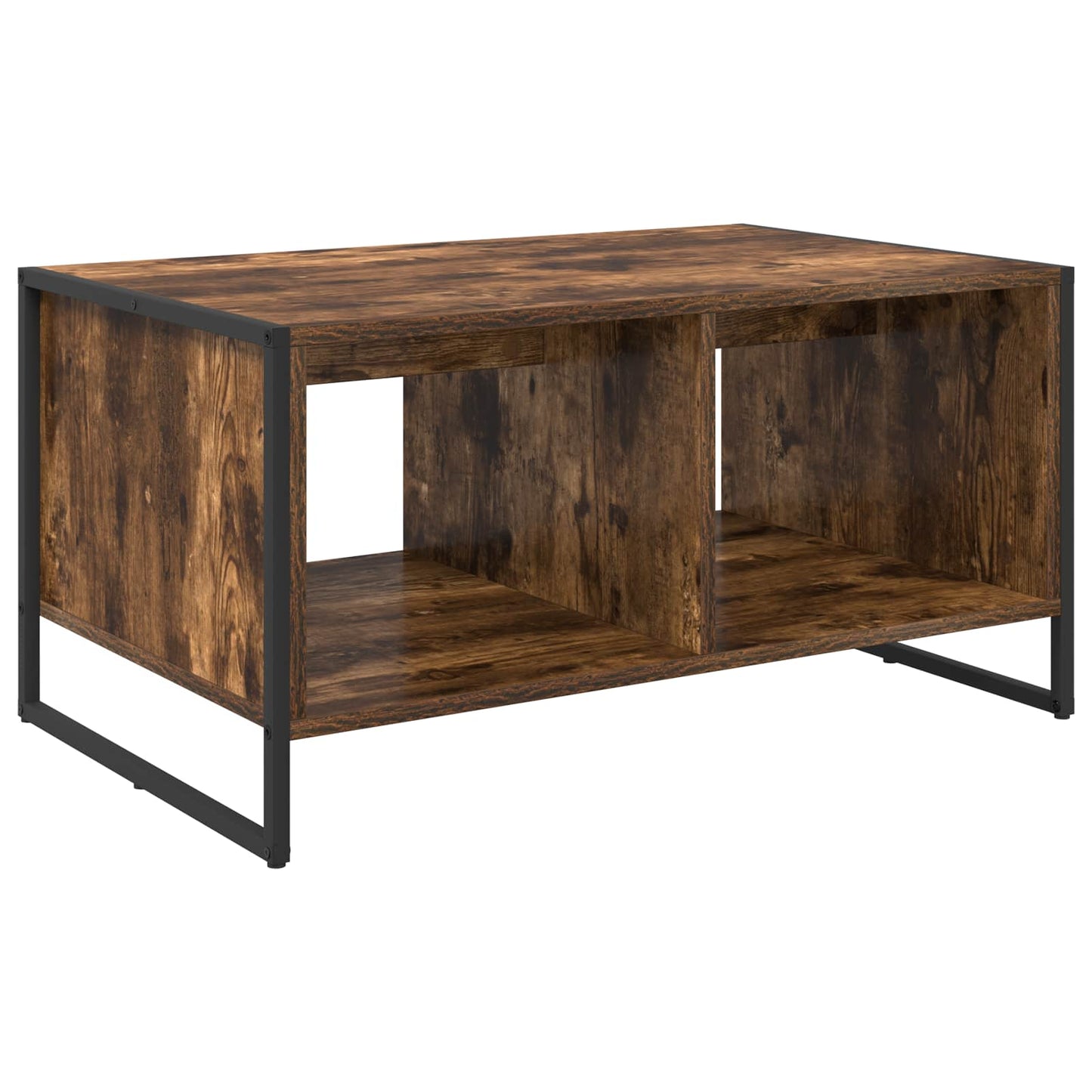 Salontafel Rook Eik 80 x 50 x 40 cm Bewerkt hout is nu te koop bij PeponiXL, paradijselijk wonen!