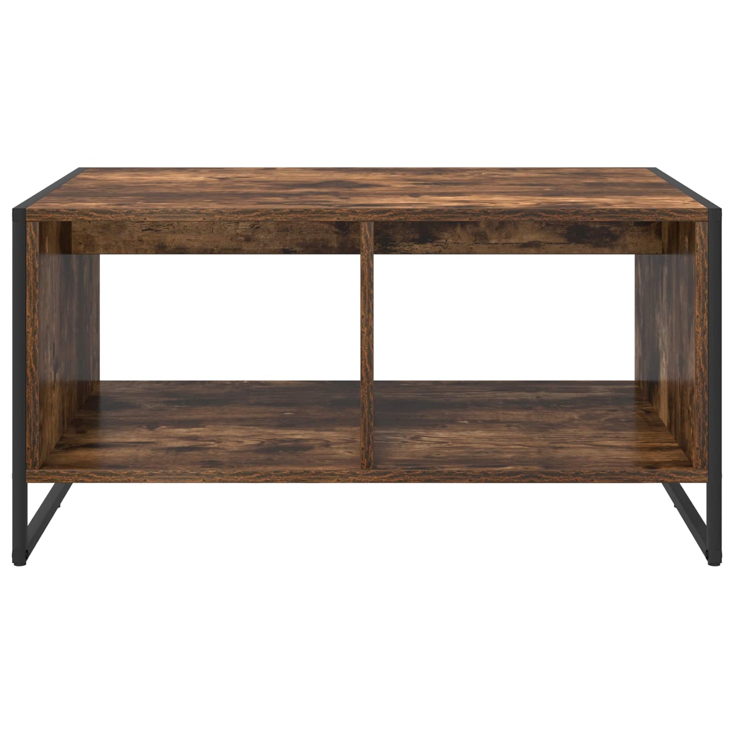 Salontafel Rook Eik 80 x 50 x 40 cm Bewerkt hout is nu te koop bij PeponiXL, paradijselijk wonen!