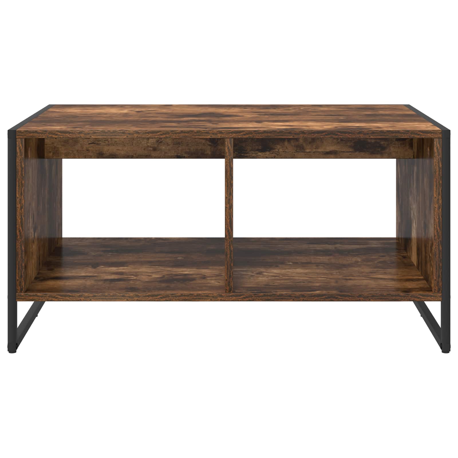 Salontafel Rook Eik 80 x 50 x 40 cm Bewerkt hout is nu te koop bij PeponiXL, paradijselijk wonen!