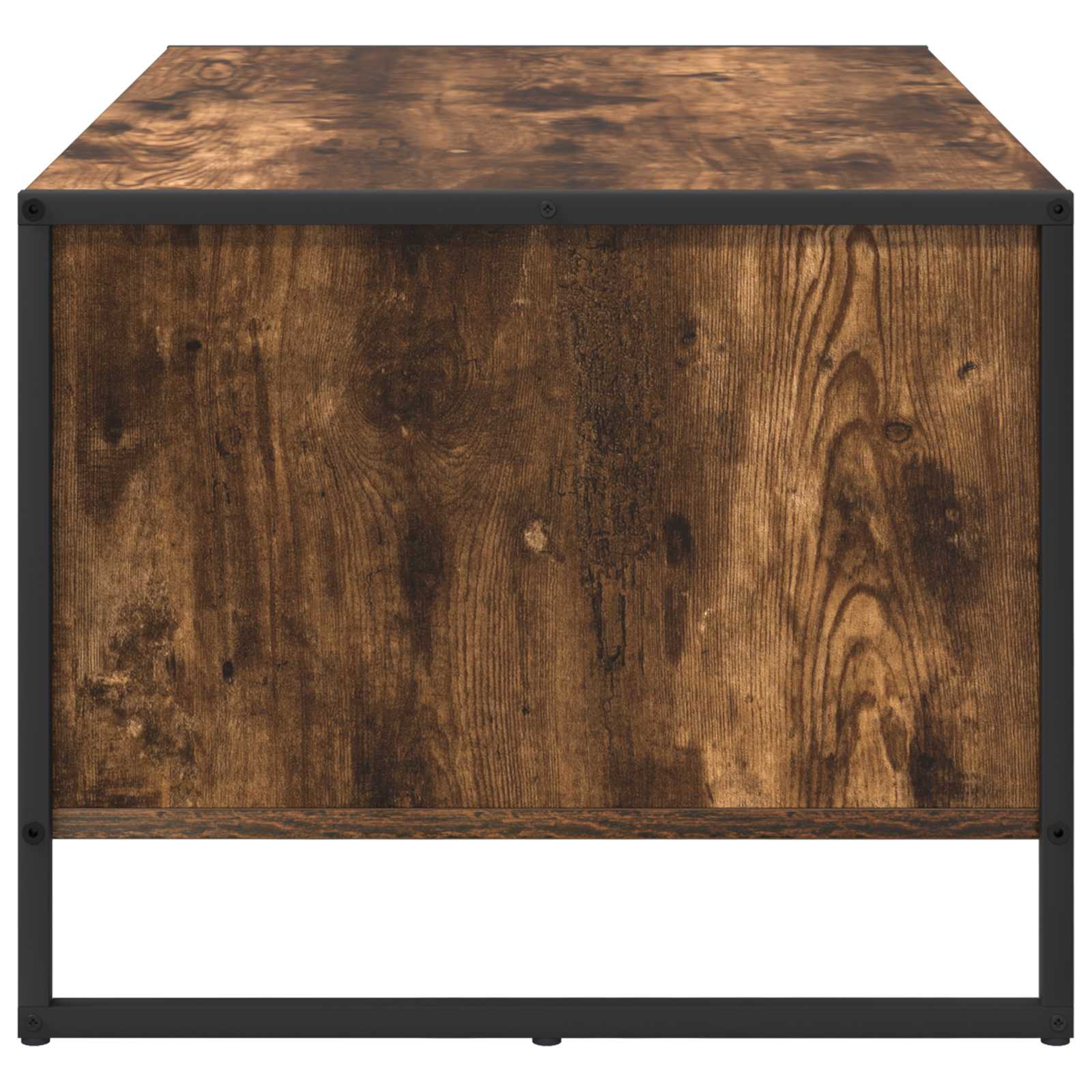 Salontafel Rook Eik 80 x 50 x 40 cm Bewerkt hout is nu te koop bij PeponiXL, paradijselijk wonen!