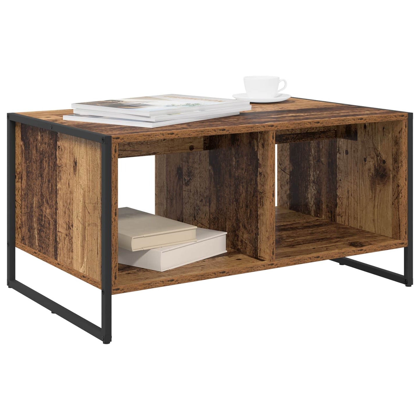 Salontafel Oud Hout 80 x 50 x 40 cm Bewerkt hout is nu te koop bij PeponiXL, paradijselijk wonen!