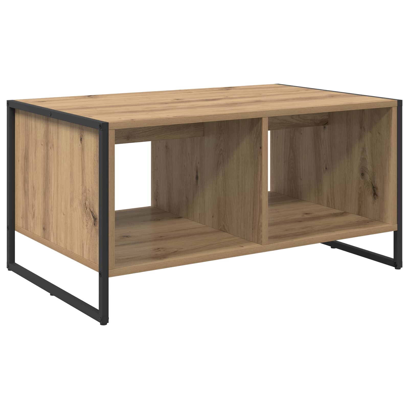 Salontafel Ambachtelijk eiken 80 x 50 x 40 cm Bewerkt hout is nu te koop bij PeponiXL, paradijselijk wonen!