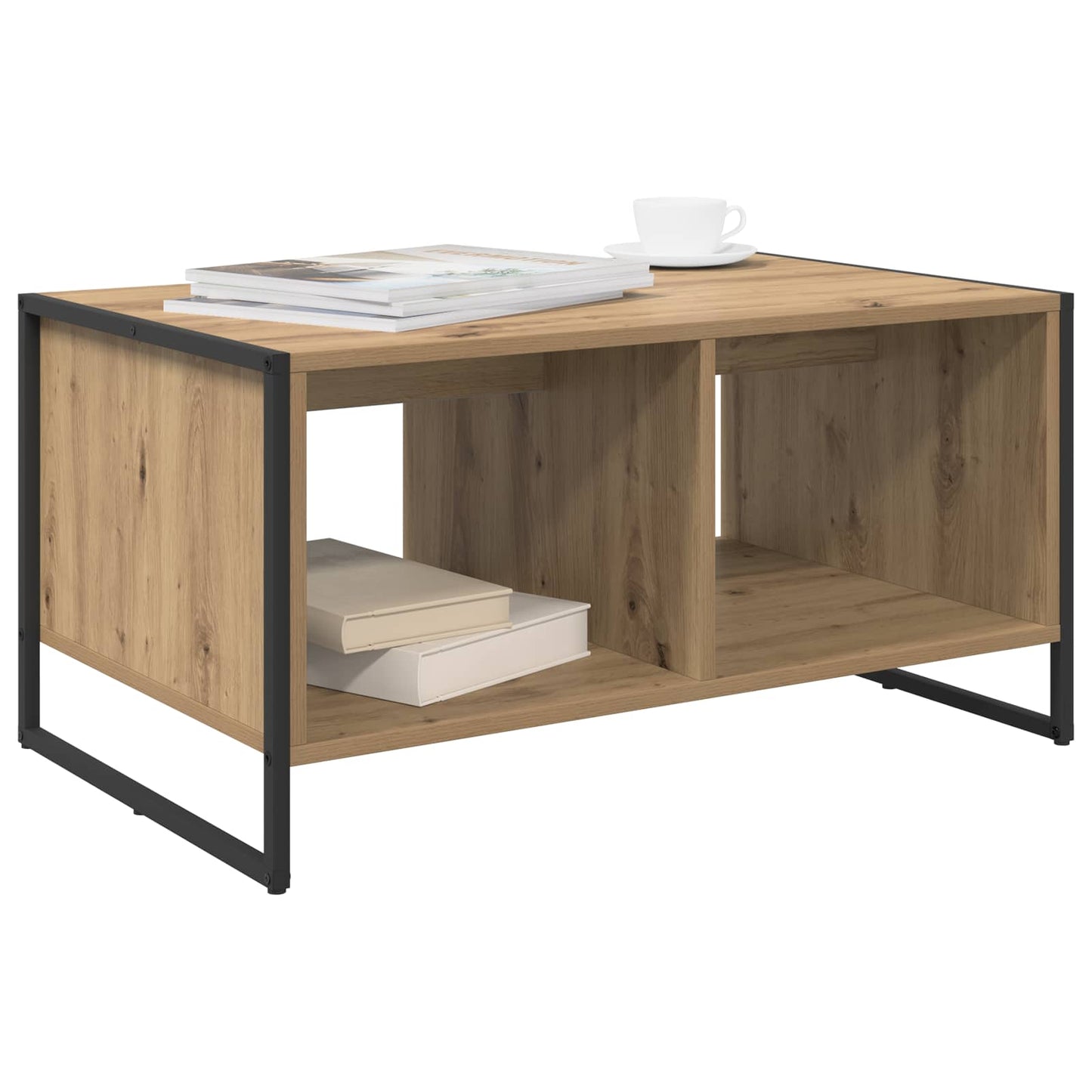 Salontafel Ambachtelijk eiken 80 x 50 x 40 cm Bewerkt hout is nu te koop bij PeponiXL, paradijselijk wonen!