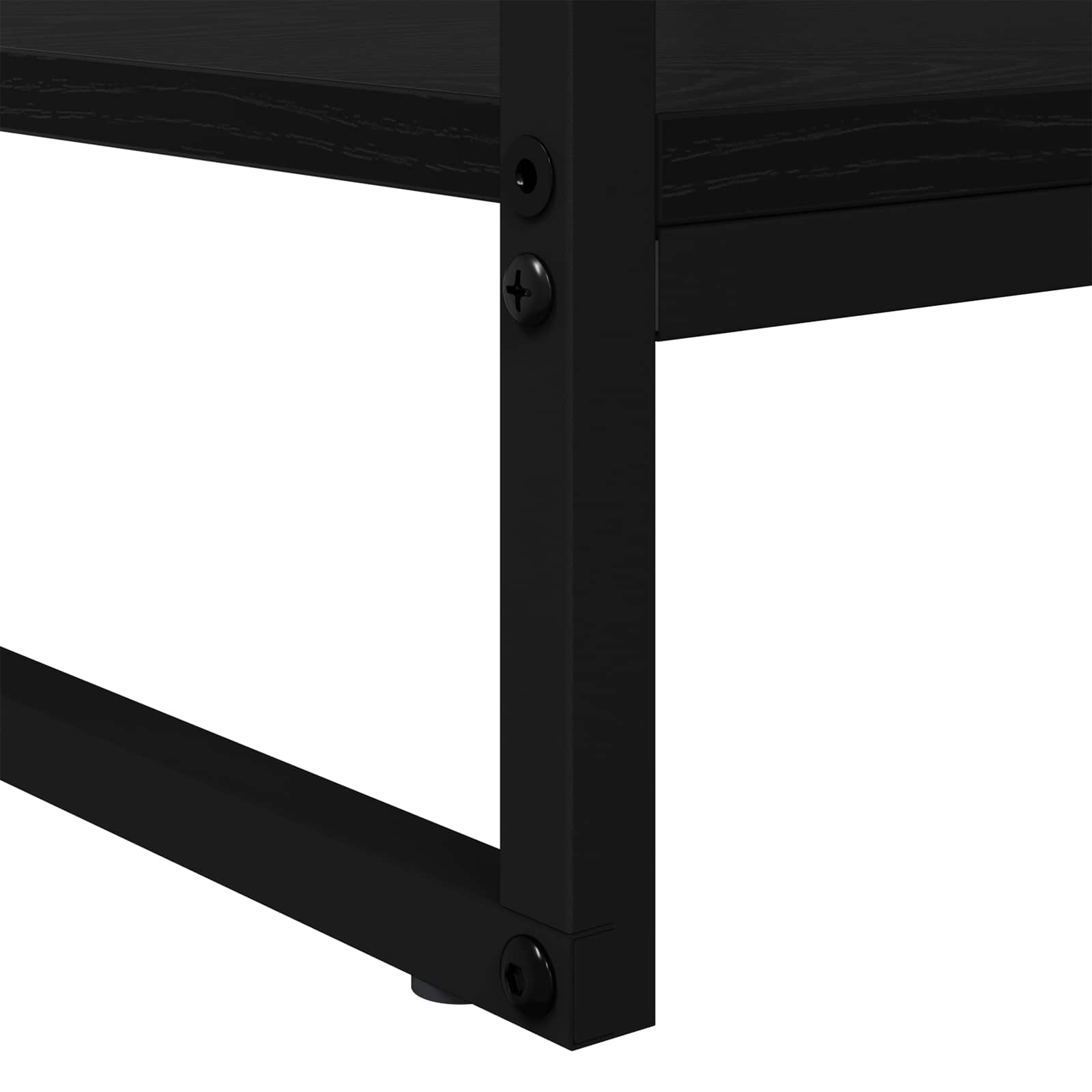 Salontafel Zwart Eiken 80 x 50 x 40 cm Bewerkt hout is nu te koop bij PeponiXL, paradijselijk wonen!