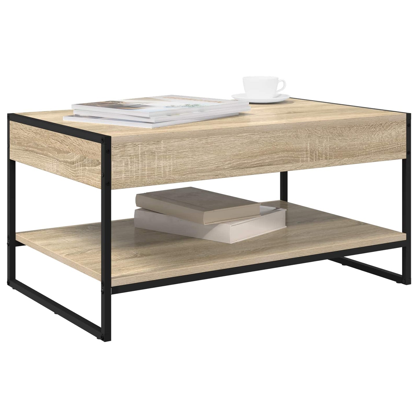 Salontafel Sonoma 80 x 50 x 40 cm Bewerkt hout is nu te koop bij PeponiXL, paradijselijk wonen!