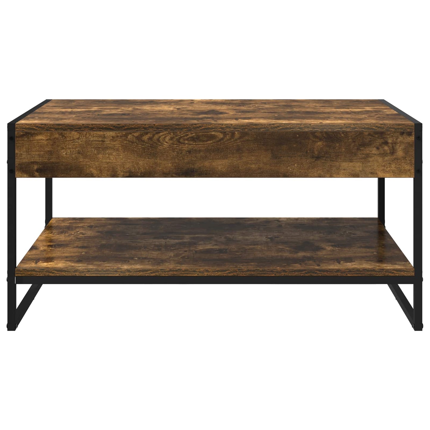 Salontafel Rook Eik 80 x 50 x 40 cm Bewerkt hout is nu te koop bij PeponiXL, paradijselijk wonen!