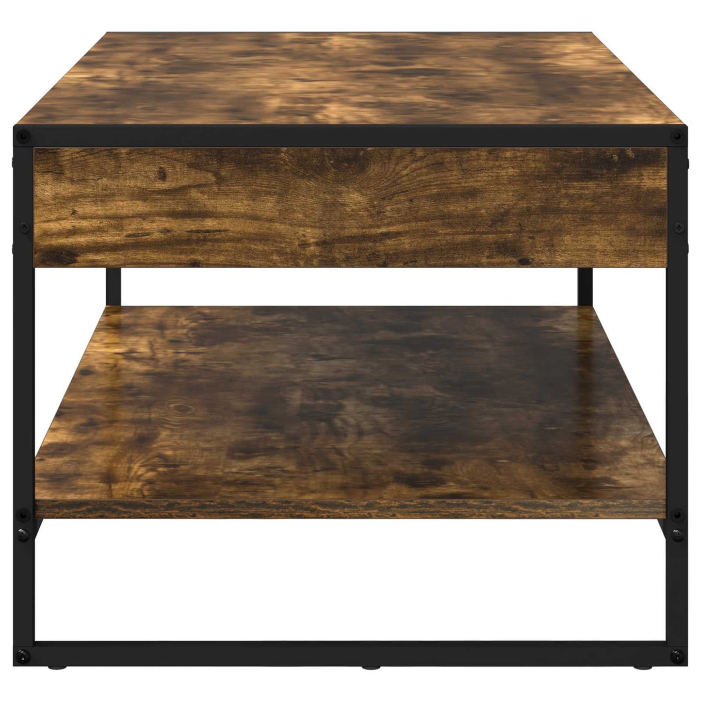 Salontafel Rook Eik 80 x 50 x 40 cm Bewerkt hout is nu te koop bij PeponiXL, paradijselijk wonen!