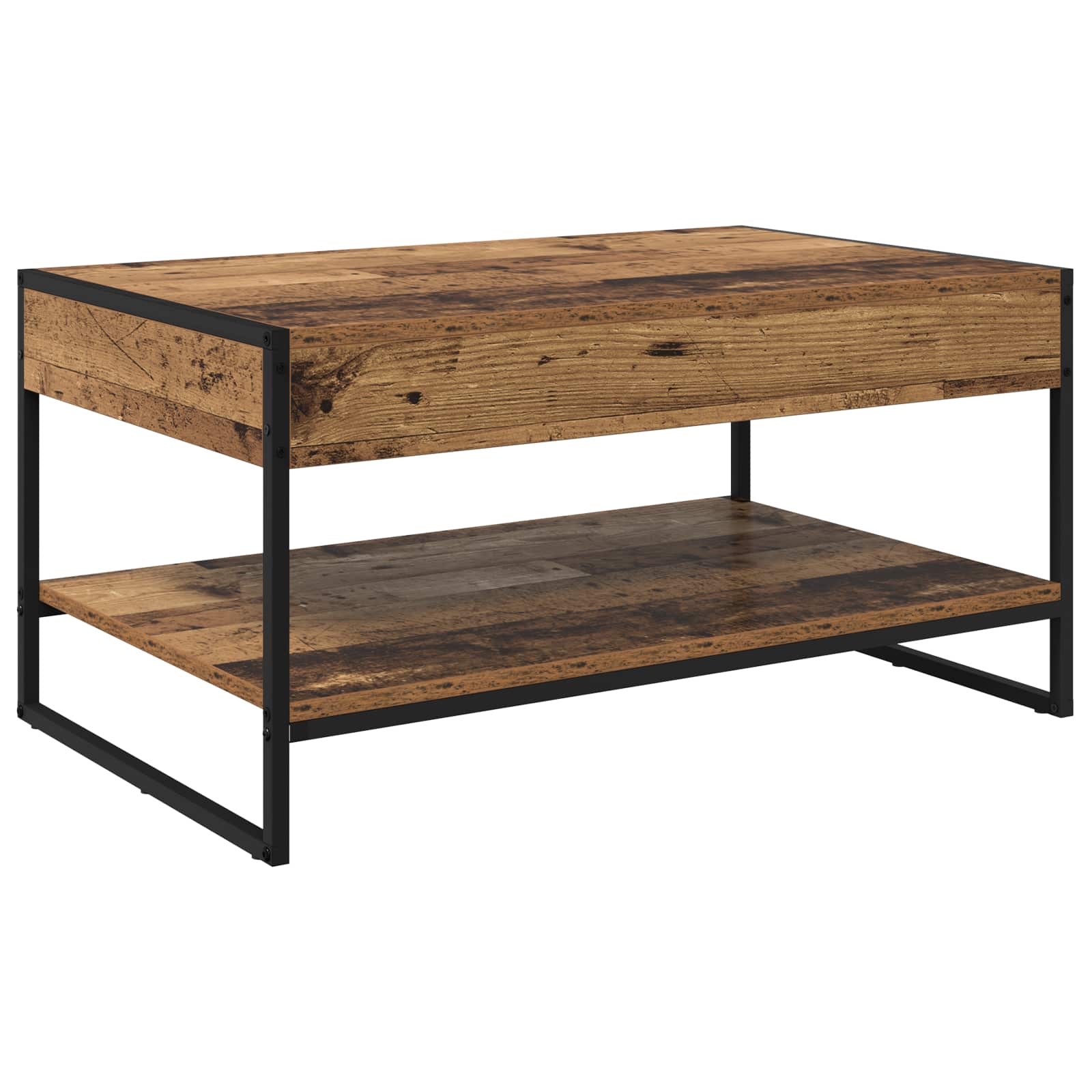 Salontafel Oud Hout 80 x 50 x 40 cm Bewerkt hout is nu te koop bij PeponiXL, paradijselijk wonen!