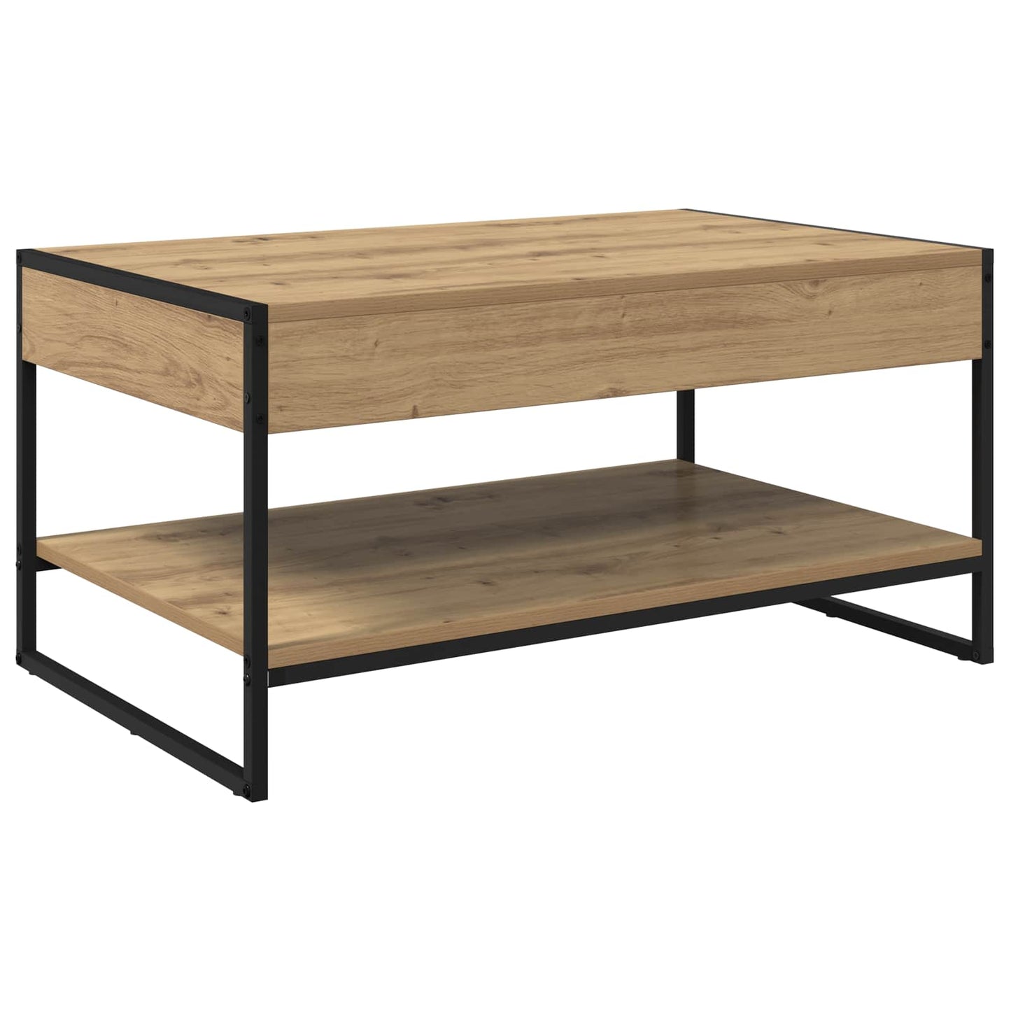 Salontafel Ambachtelijk eiken 80 x 50 x 40 cm Bewerkt hout is nu te koop bij PeponiXL, paradijselijk wonen!