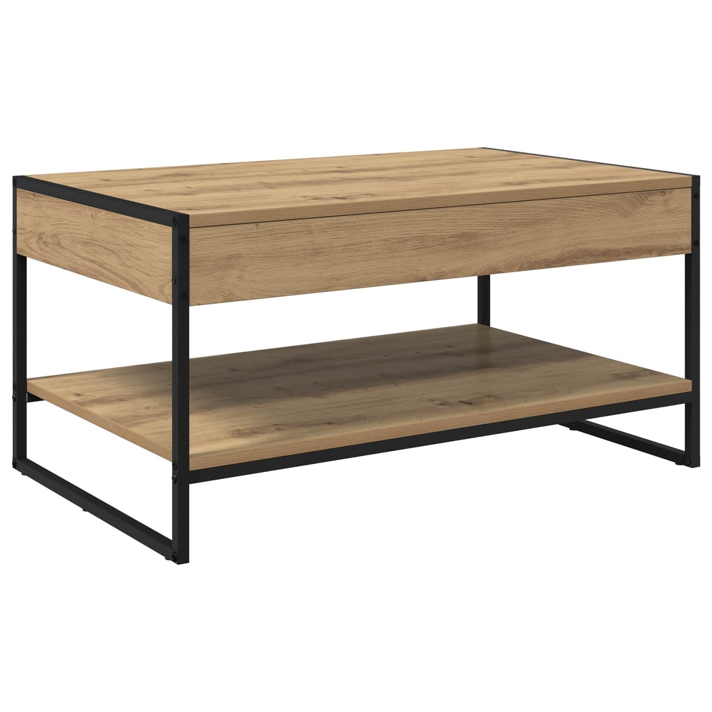 Salontafel Ambachtelijk eiken 80 x 50 x 40 cm Bewerkt hout is nu te koop bij PeponiXL, paradijselijk wonen!