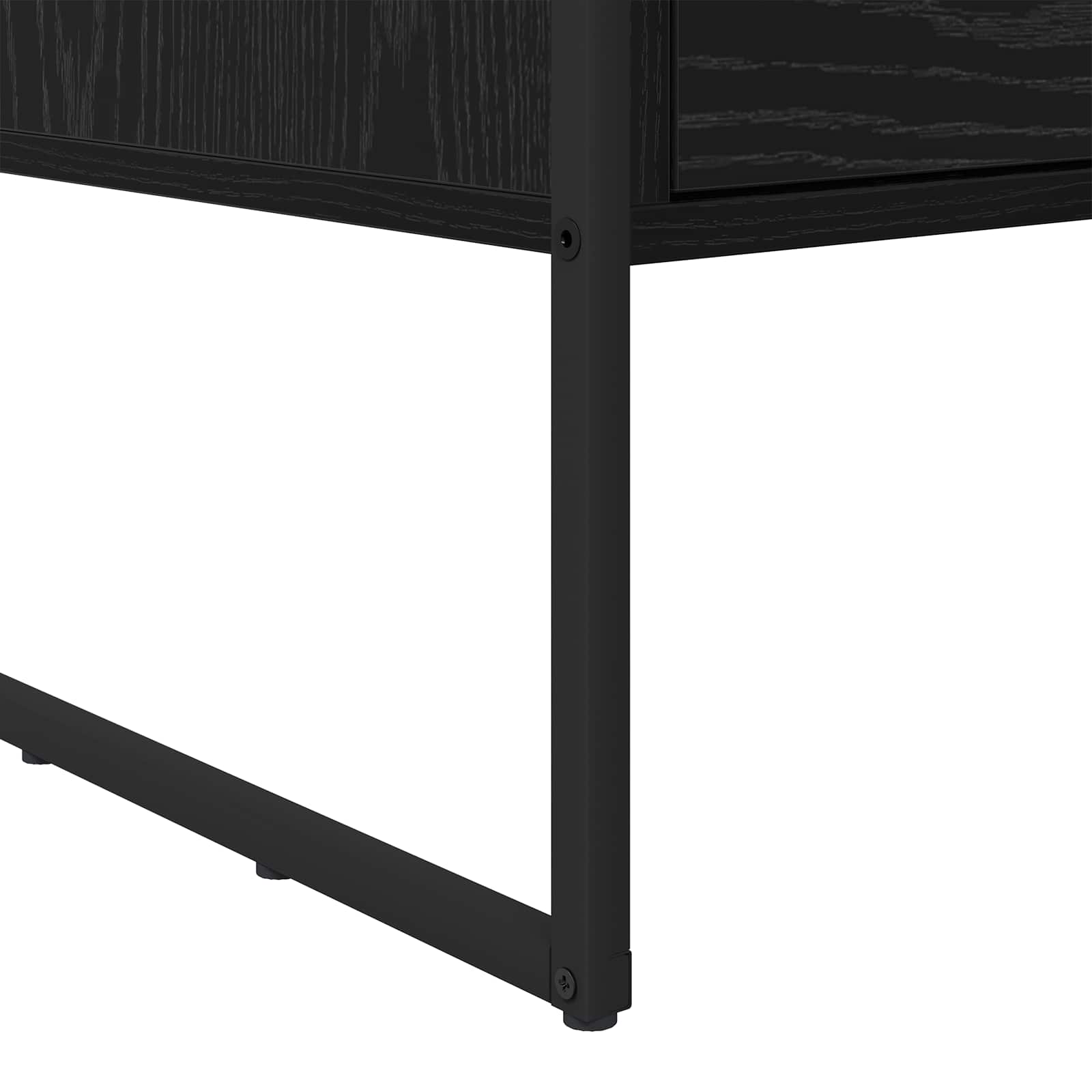 Salontafel met lade Zwart Eiken 100 x 46 x 40 cm Bewerkt hout is nu te koop bij PeponiXL, paradijselijk wonen!