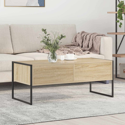 Salontafel met lade Sonoma 100 x 46 x 40 cm Bewerkt hout is nu te koop bij PeponiXL, paradijselijk wonen!