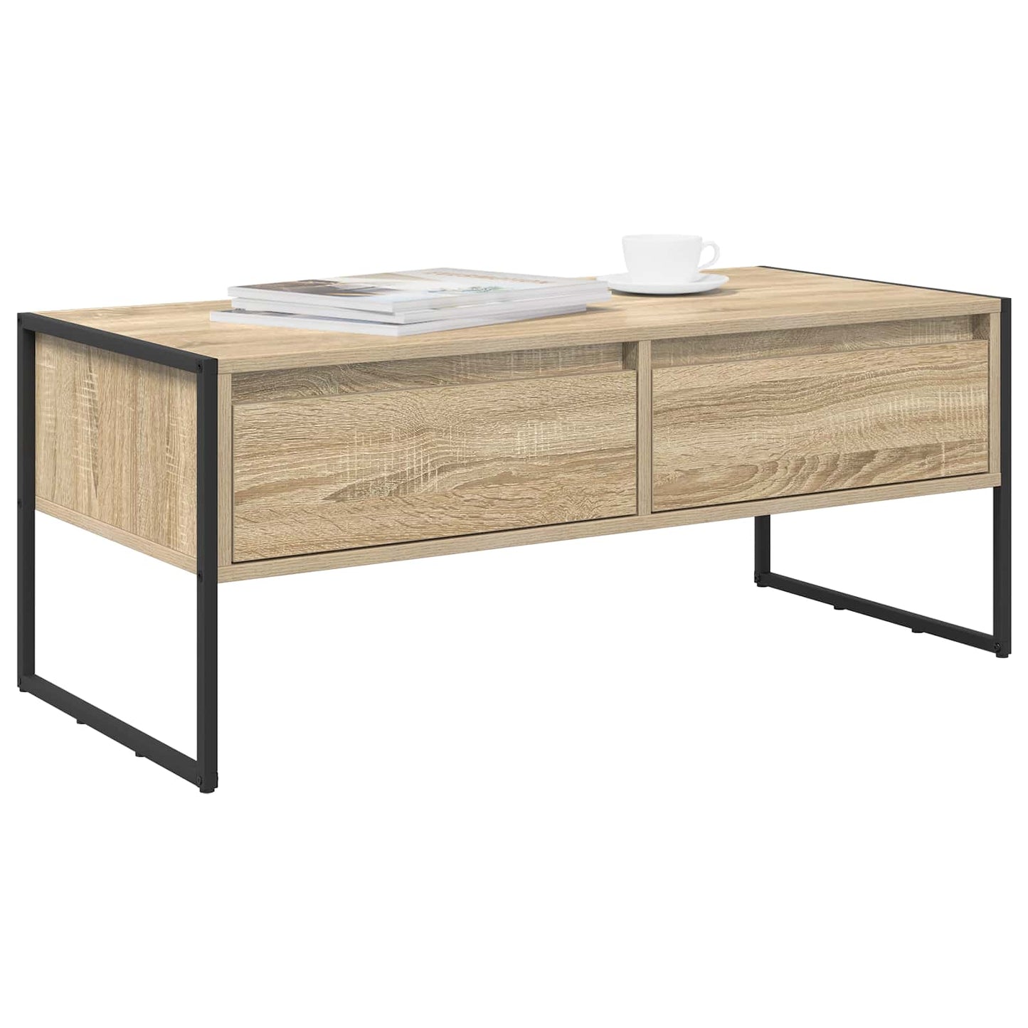 Salontafel met lade Sonoma 100 x 46 x 40 cm Bewerkt hout is nu te koop bij PeponiXL, paradijselijk wonen!