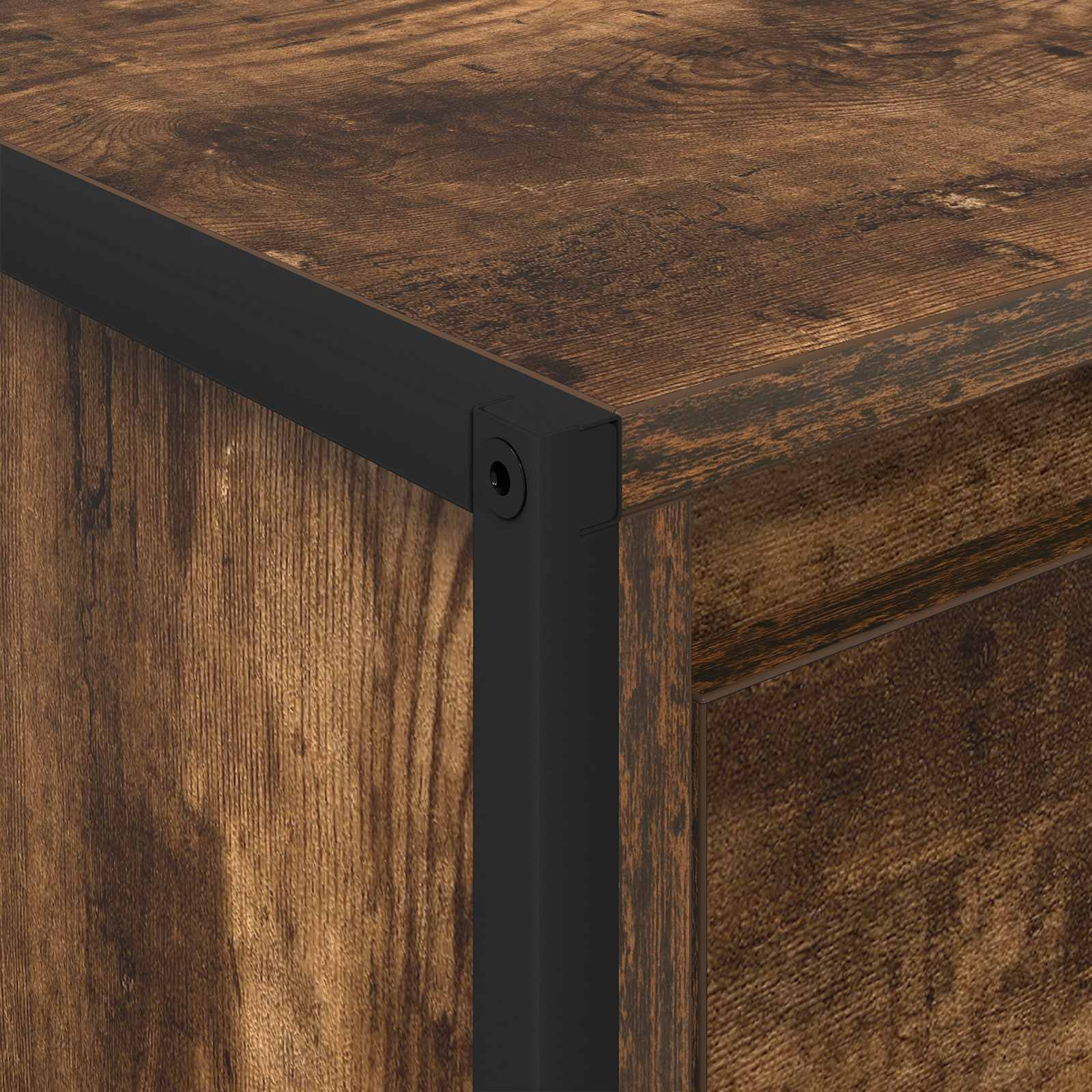 Salontafel met lade Rook Eik 100 x 46 x 40 cm Bewerkt hout is nu te koop bij PeponiXL, paradijselijk wonen!
