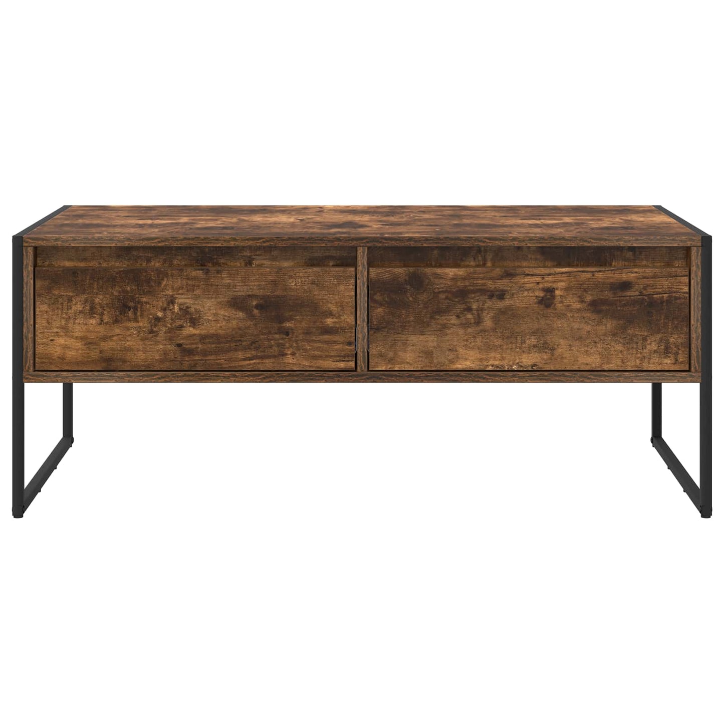 Salontafel met lade Rook Eik 100 x 46 x 40 cm Bewerkt hout is nu te koop bij PeponiXL, paradijselijk wonen!