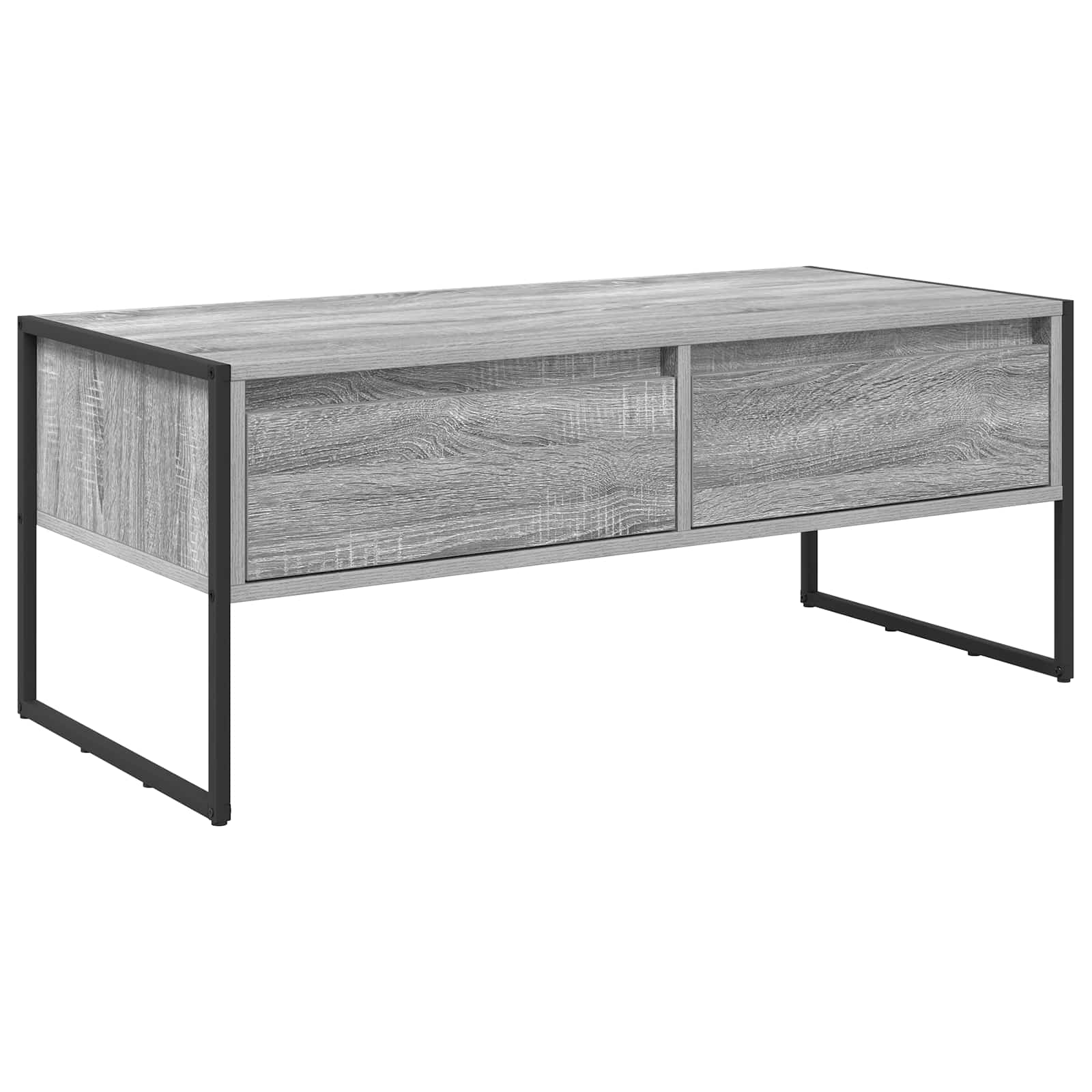 Salontafel met lade Grijs Sonoma 100 x 46 x 40 cm Bewerkt hout is nu te koop bij PeponiXL, paradijselijk wonen!