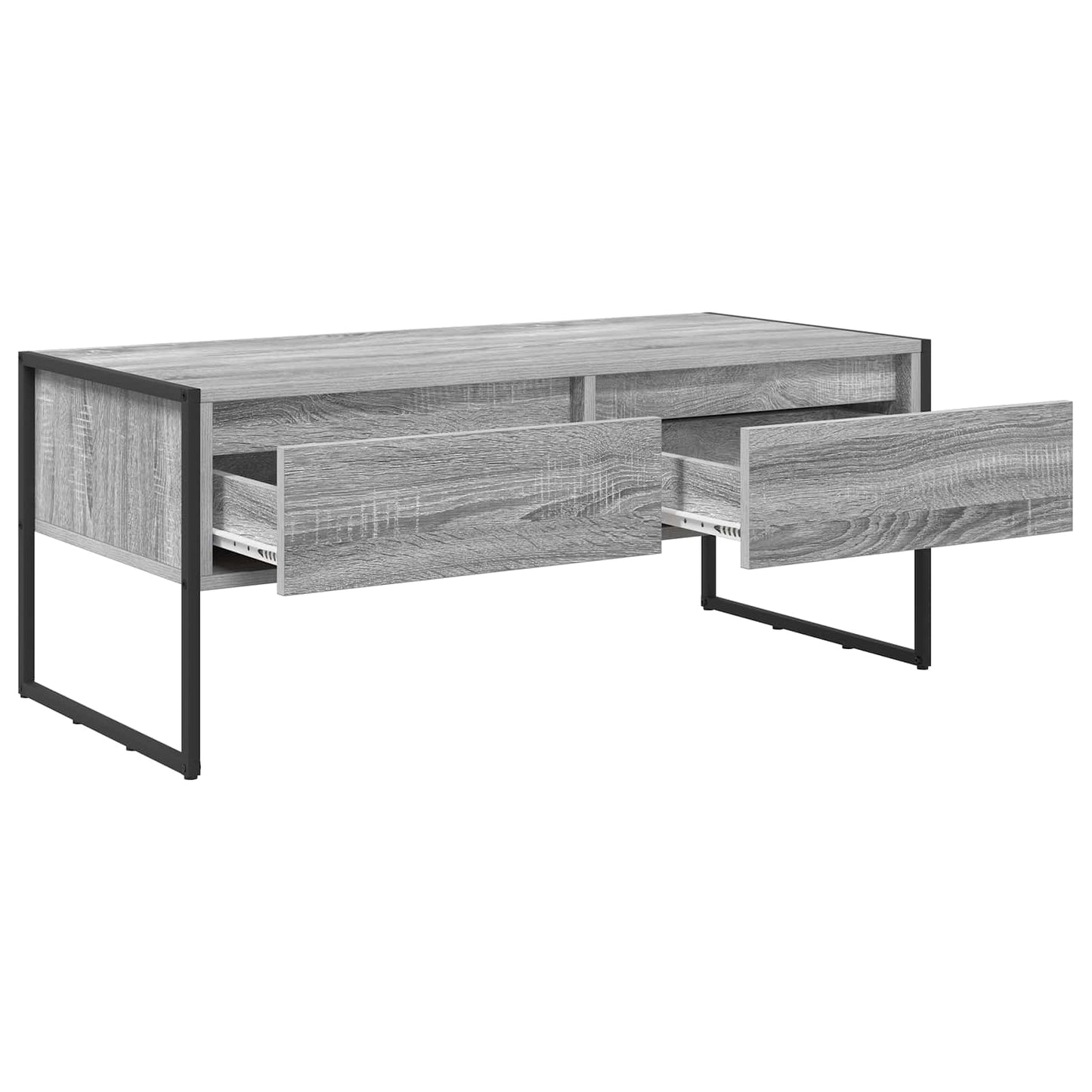 Salontafel met lade Grijs Sonoma 100 x 46 x 40 cm Bewerkt hout is nu te koop bij PeponiXL, paradijselijk wonen!