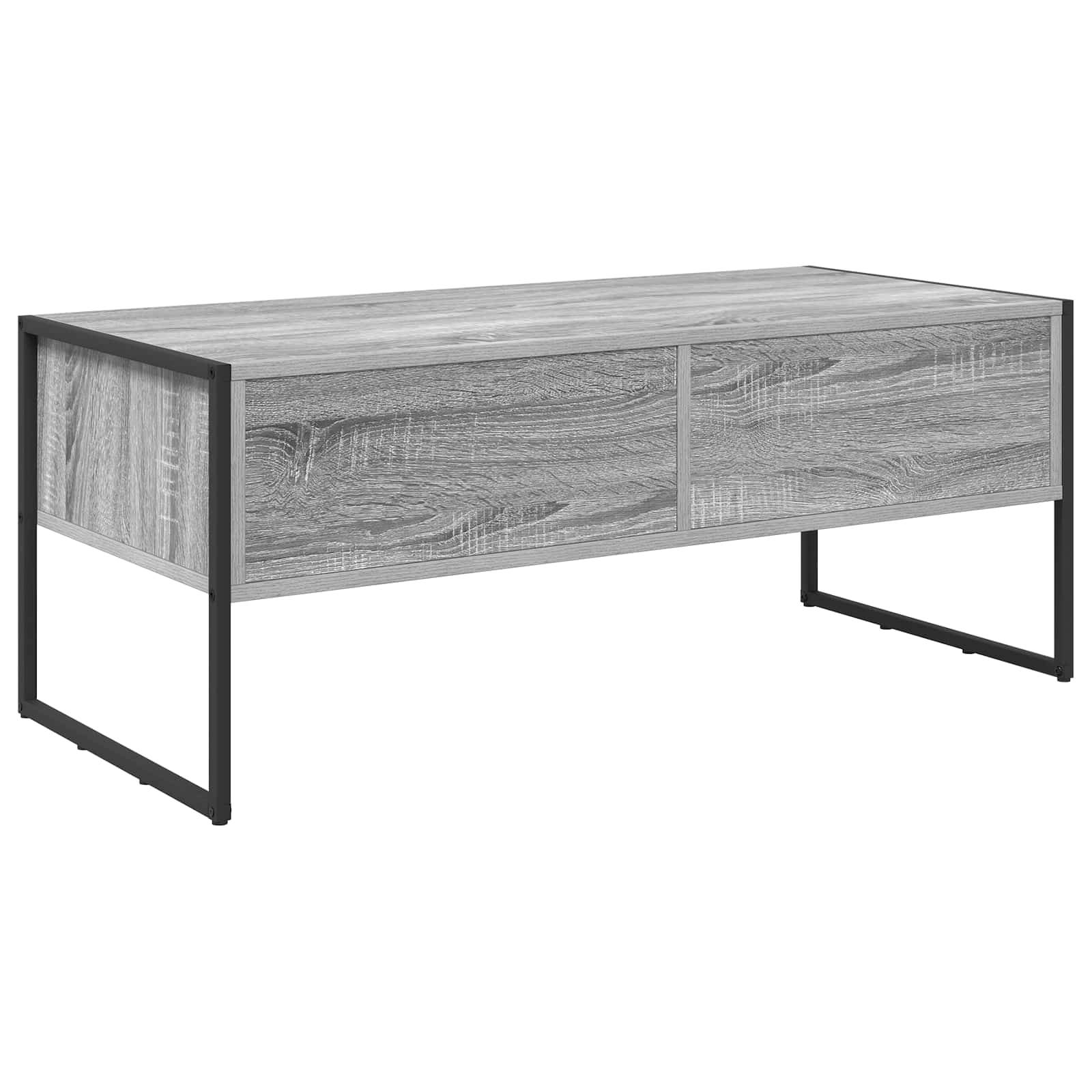 Salontafel met lade Grijs Sonoma 100 x 46 x 40 cm Bewerkt hout is nu te koop bij PeponiXL, paradijselijk wonen!