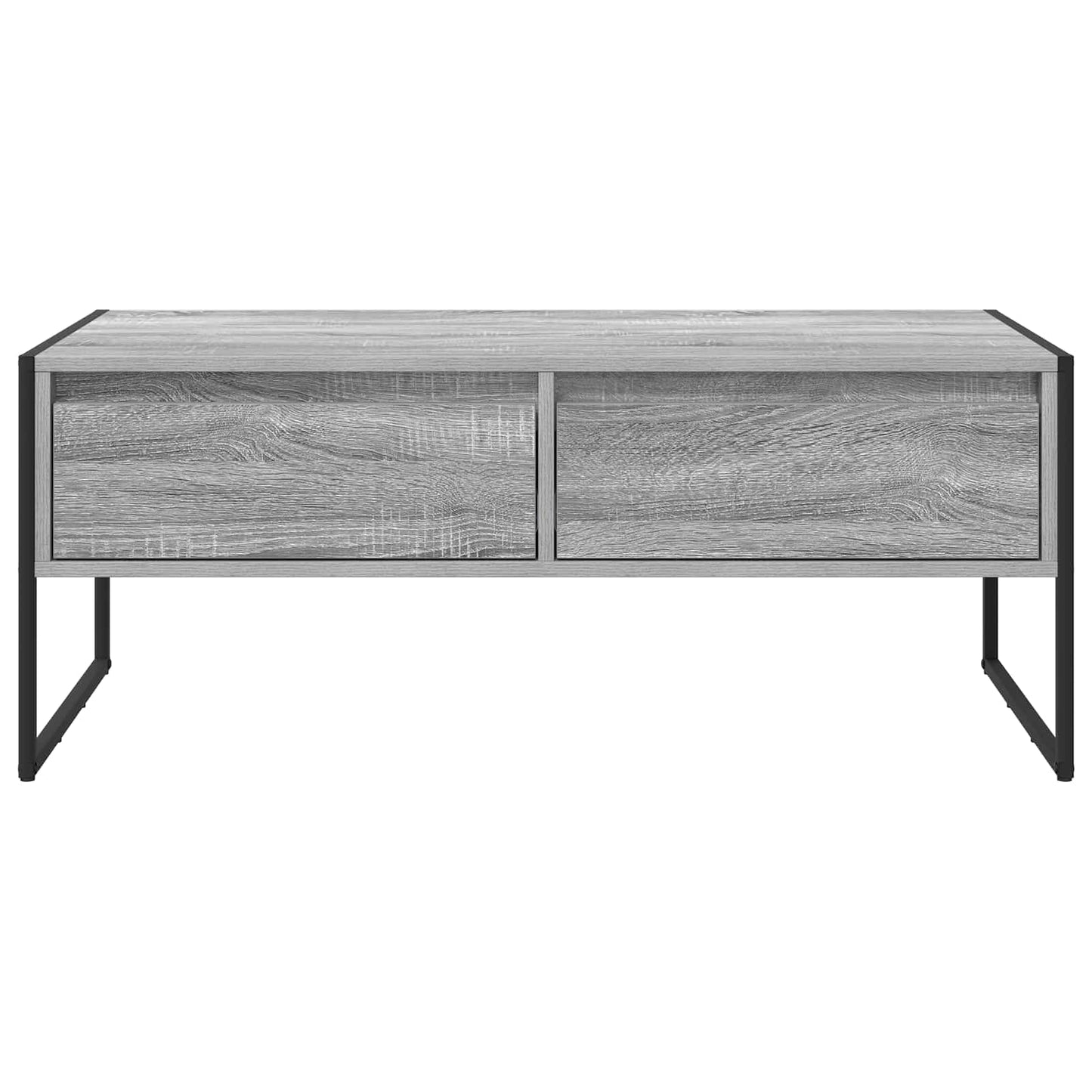 Salontafel met lade Grijs Sonoma 100 x 46 x 40 cm Bewerkt hout is nu te koop bij PeponiXL, paradijselijk wonen!