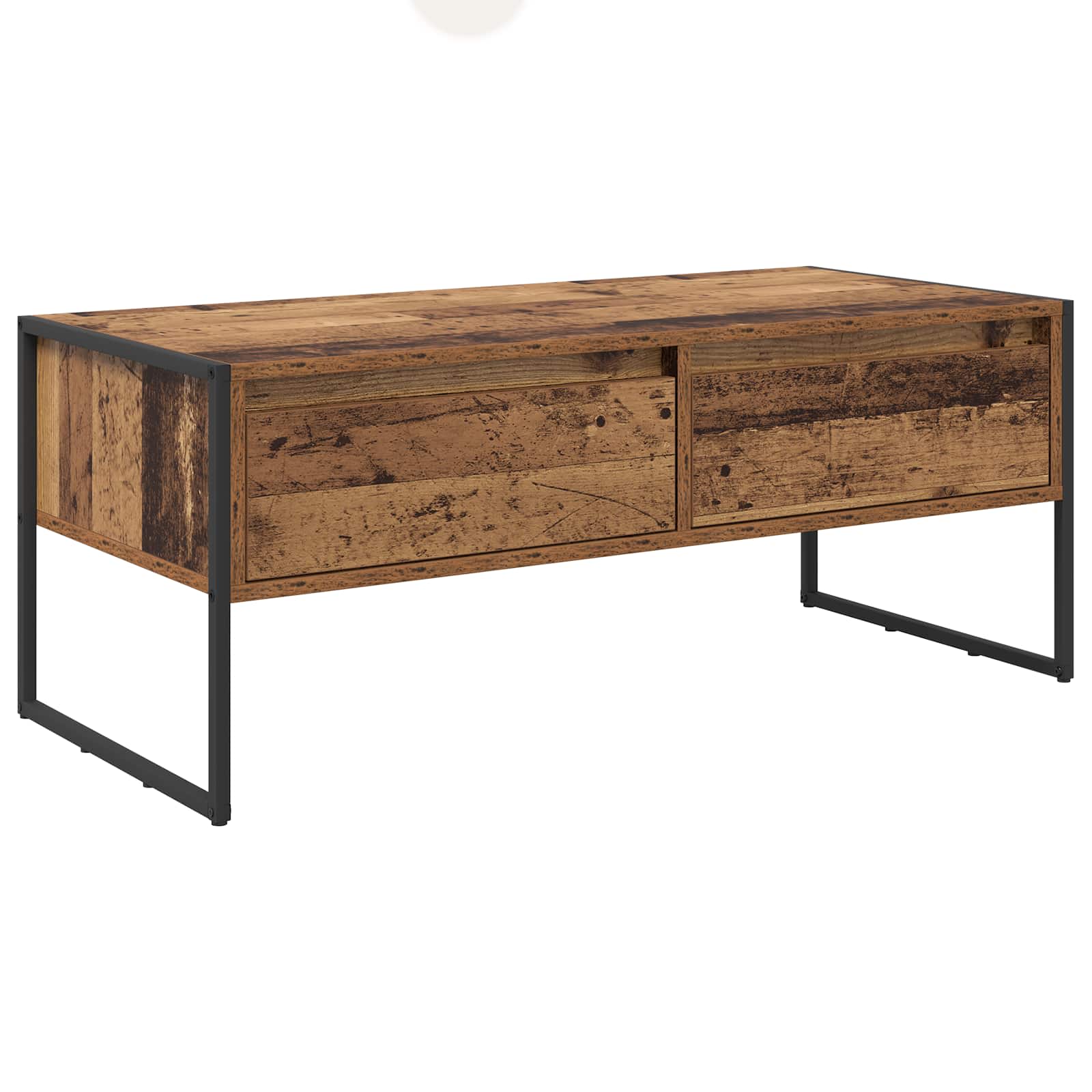 Salontafel met lade Oud Hout 100 x 46 x 40 cm Bewerkt hout is nu te koop bij PeponiXL, paradijselijk wonen!