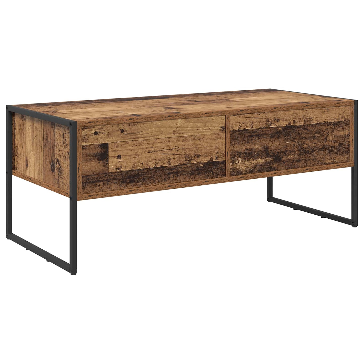 Salontafel met lade Oud Hout 100 x 46 x 40 cm Bewerkt hout is nu te koop bij PeponiXL, paradijselijk wonen!