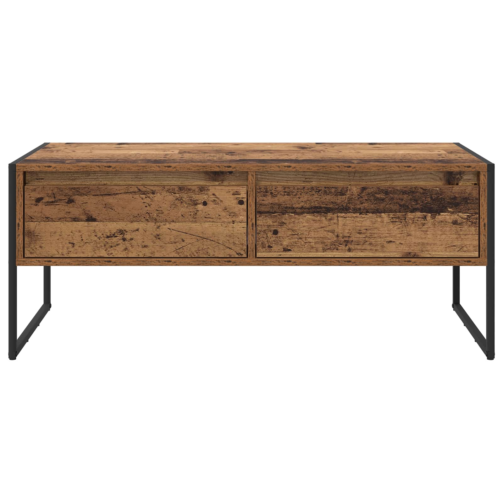 Salontafel met lade Oud Hout 100 x 46 x 40 cm Bewerkt hout is nu te koop bij PeponiXL, paradijselijk wonen!